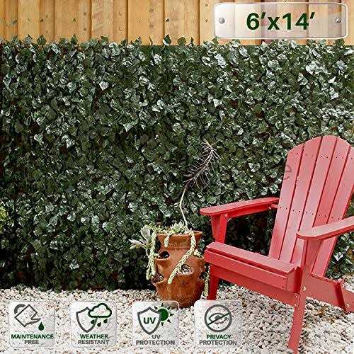 Patio Paradise Faux Ivy Privacy Fence Screen with Mesh Back-Artificial Leaf Vine Hedge Outdoor Decor-Garden Backyard Decoration - Inhomebuy