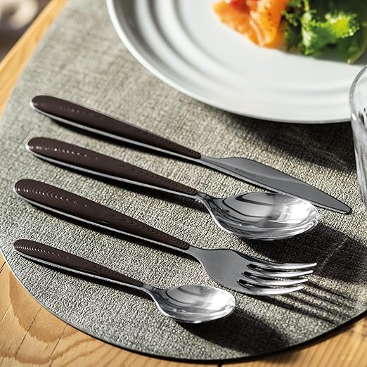 24 Piece Cutlery Set Just Espresso - Inhomebuy