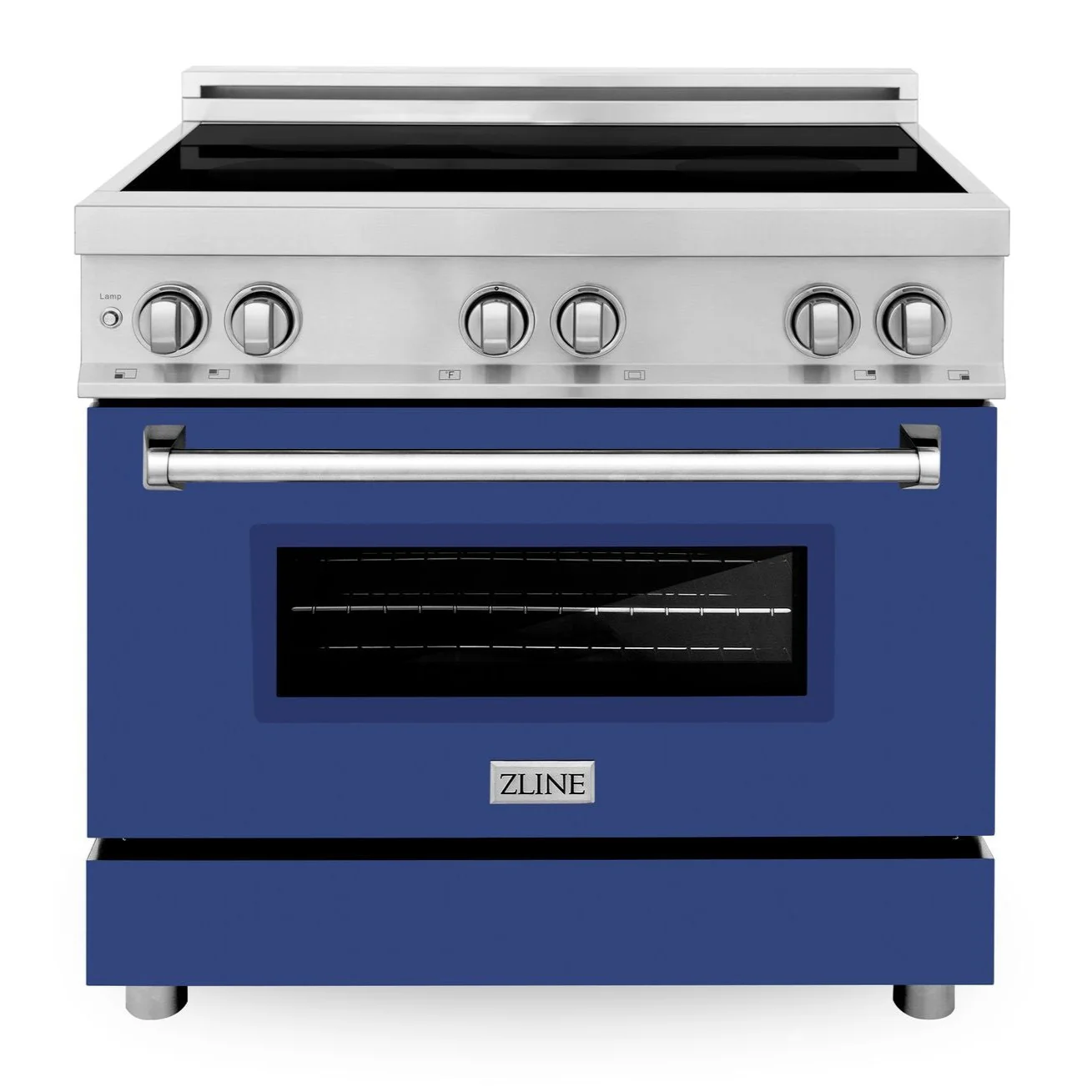 ZLINE 36 Inch 4.6 cu. ft. Induction Range with a 4 Element Stove and Electric Oven in Blue Matte, RAIND-BM-36 - Inhomebuy