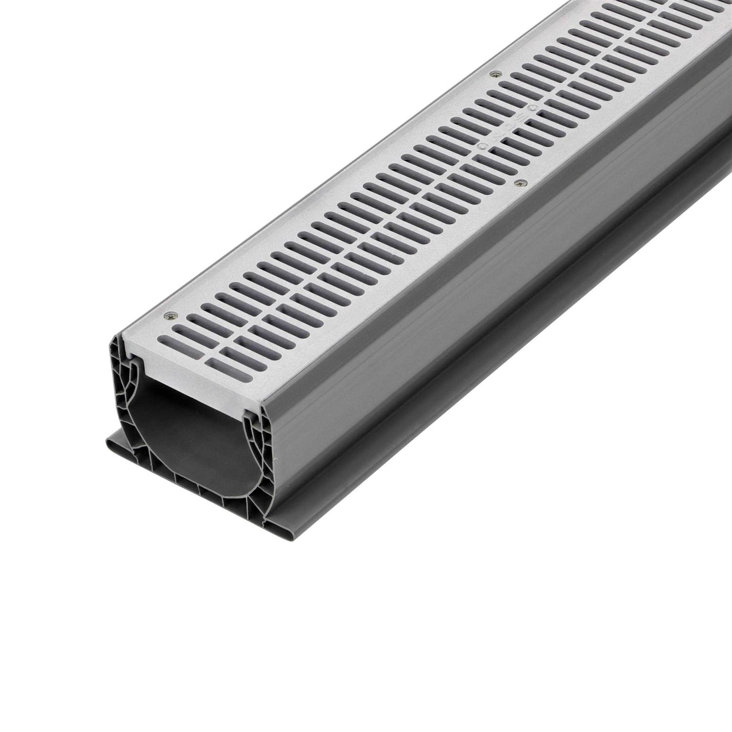 NDS Slim Channel Drains and Grates 6-ft L x 2-in W x 2-in dia Drain | 9206GKITRTL - Inhomebuy
