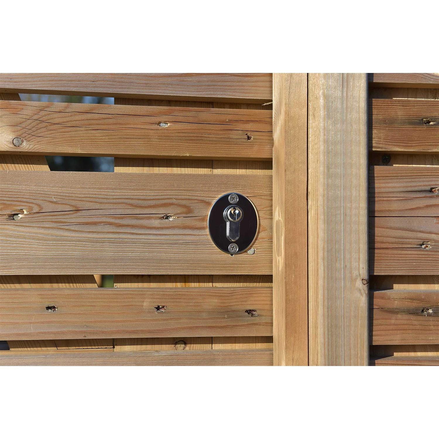 GateMate 1490096 Long Throw Lock Heavy Duty Stainless Steel in Black Finish - Inhomebuy