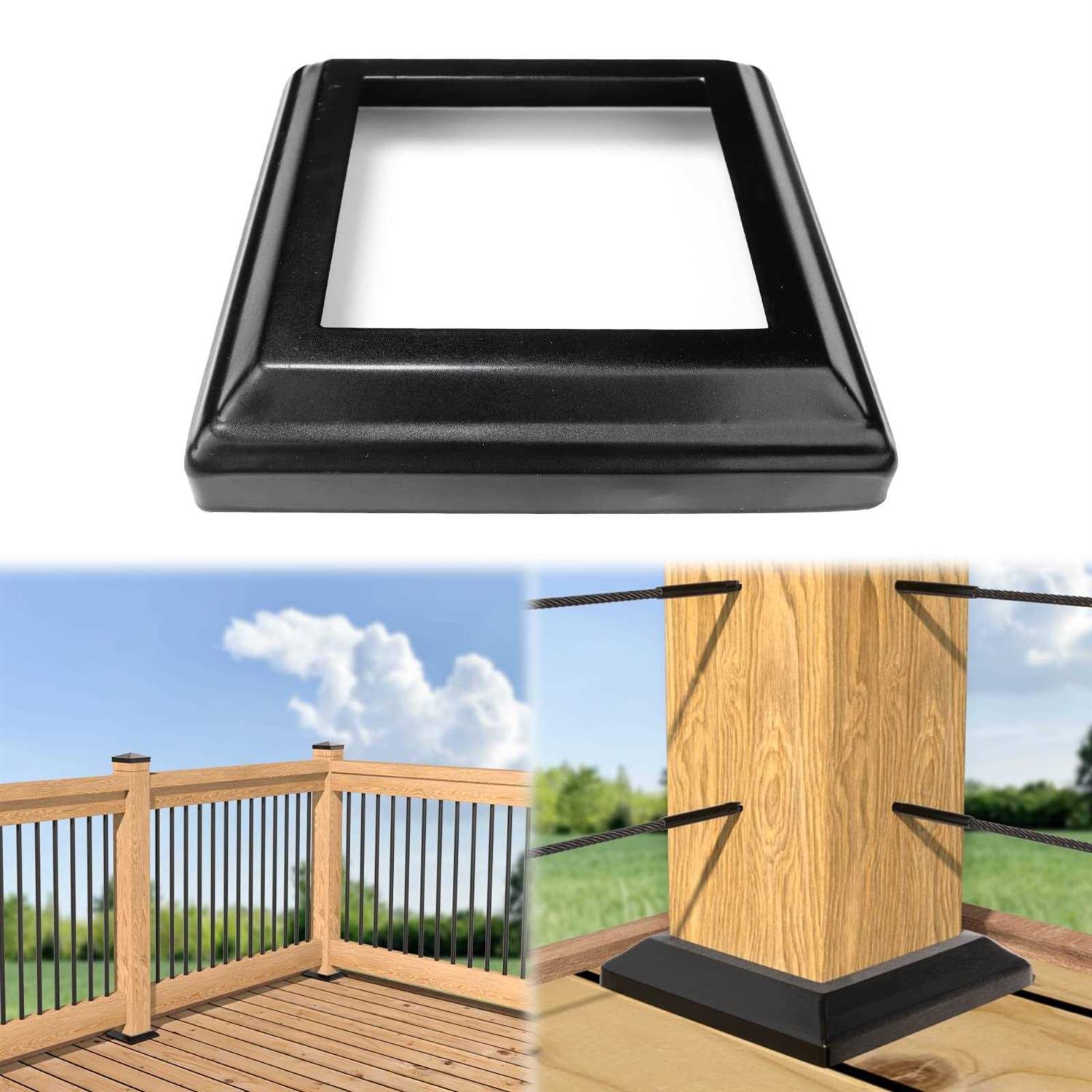 Muzata 4×4 One-Piece Post Base Cover WT09 - Inhomebuy