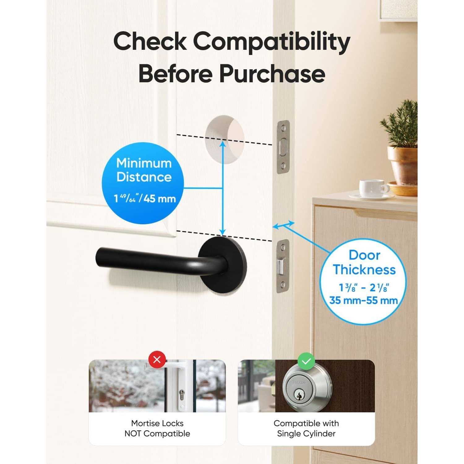 eufy Security C210 Smart Lock 5-in-1 Keyless Entry Door Lock - Inhomebuy