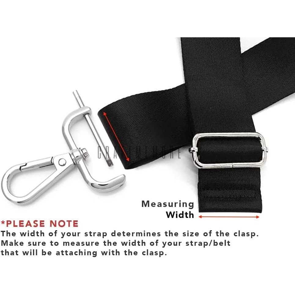 CRAFTMEMORE 2pcs Detachable Snap Hook Swivel Clasp w/Screw Bar Vt493 Bag Strap Hardware Replacement - Inhomebuy