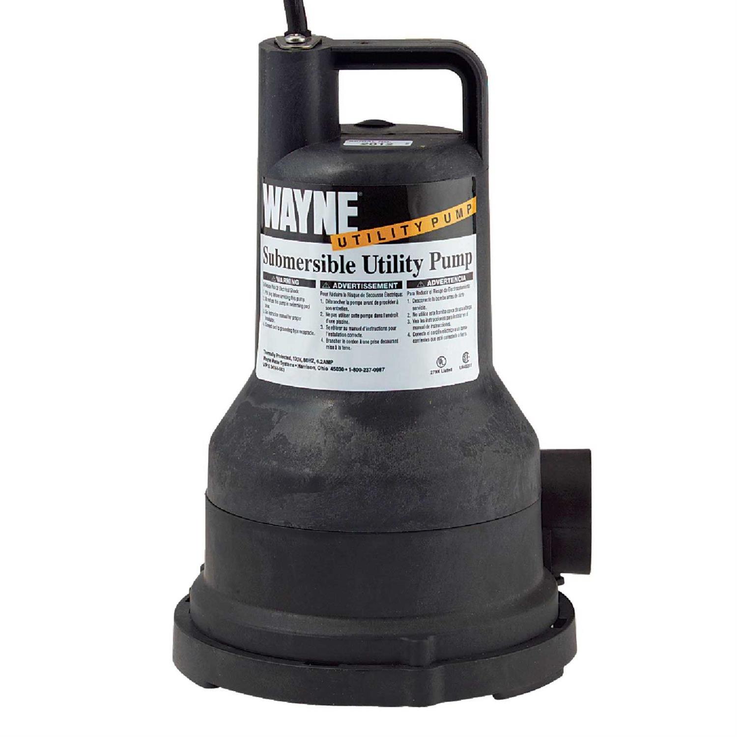 Wayne 1/3 HP Cast Iron Submersible Sump Pump CDU790 - Inhomebuy