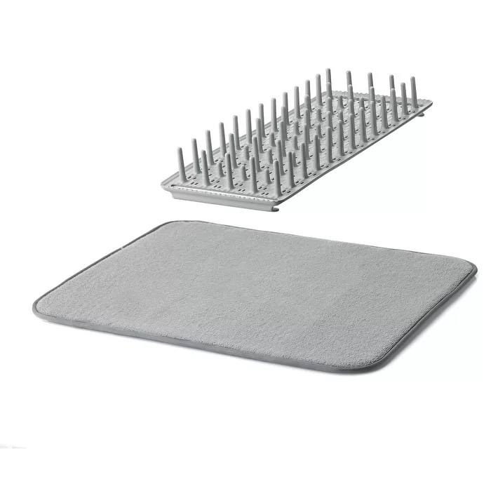 'Dry & Safe' Dish Drainer With Mat Clay - Inhomebuy