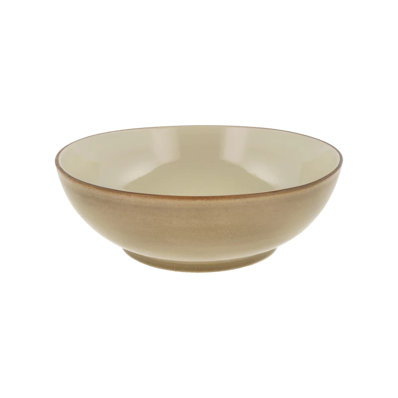 Salad Bowl Wood 24cm Wood Sand Stoneware - Inhomebuy
