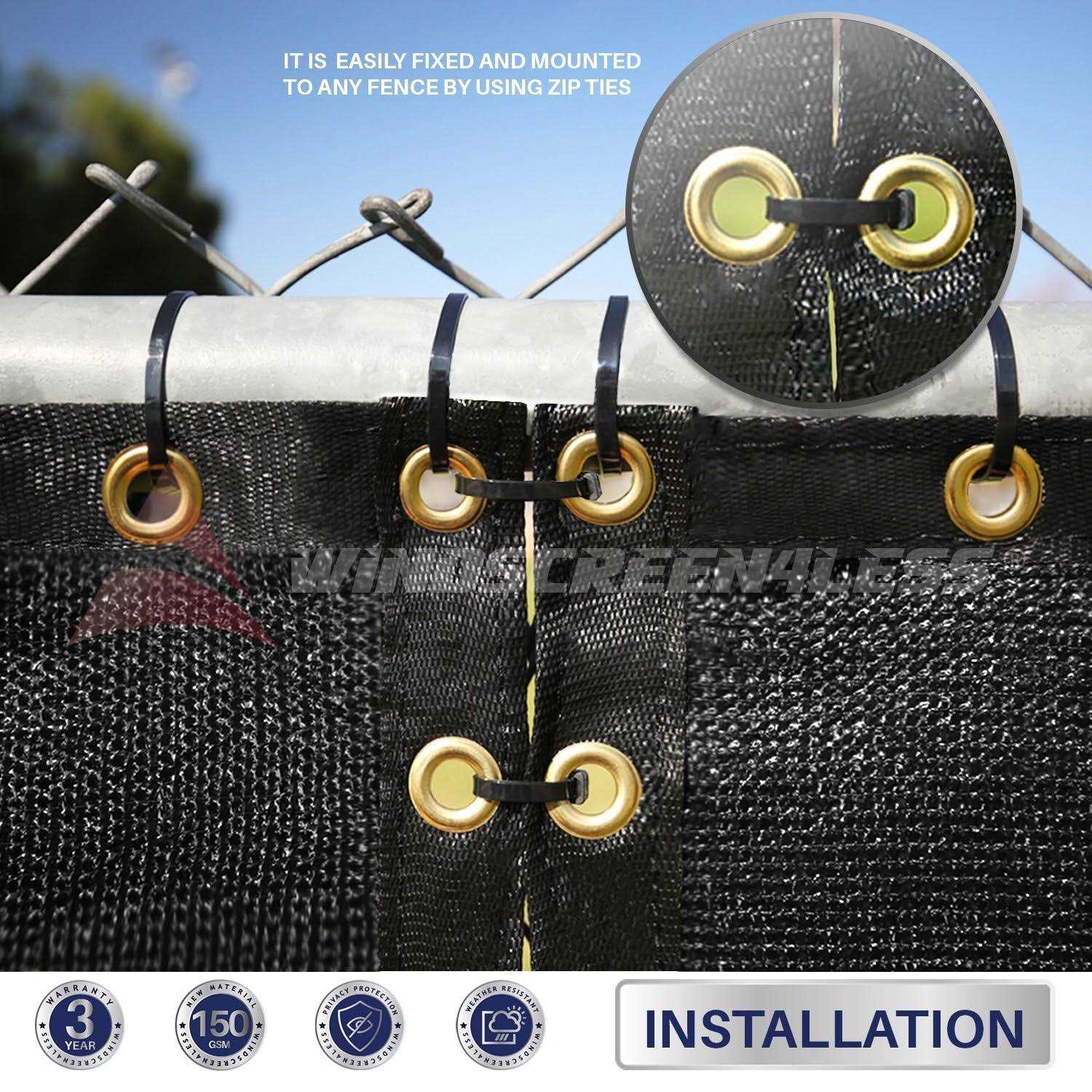 Windscreen4less Privacy Fence Screen Heavy Duty Brass - Inhomebuy