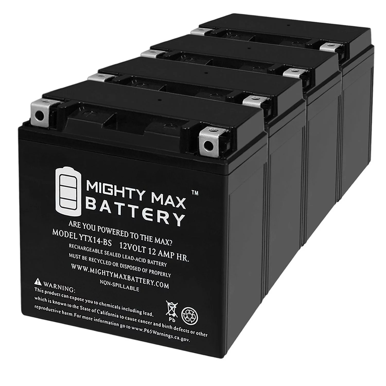 YTX14-BS Battery for Buell 500 Blast 2000-2009 - Inhomebuy