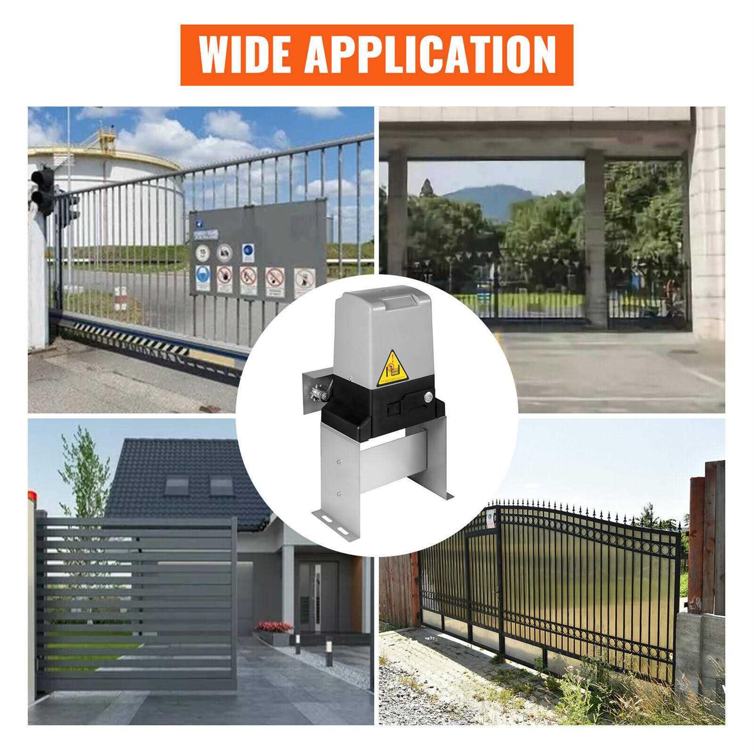 Vevor Sliding Gate Opener 3300 Lbs Automatic Sliding Gate Gate Opener Motor with 2 Remote Controls - Inhomebuy