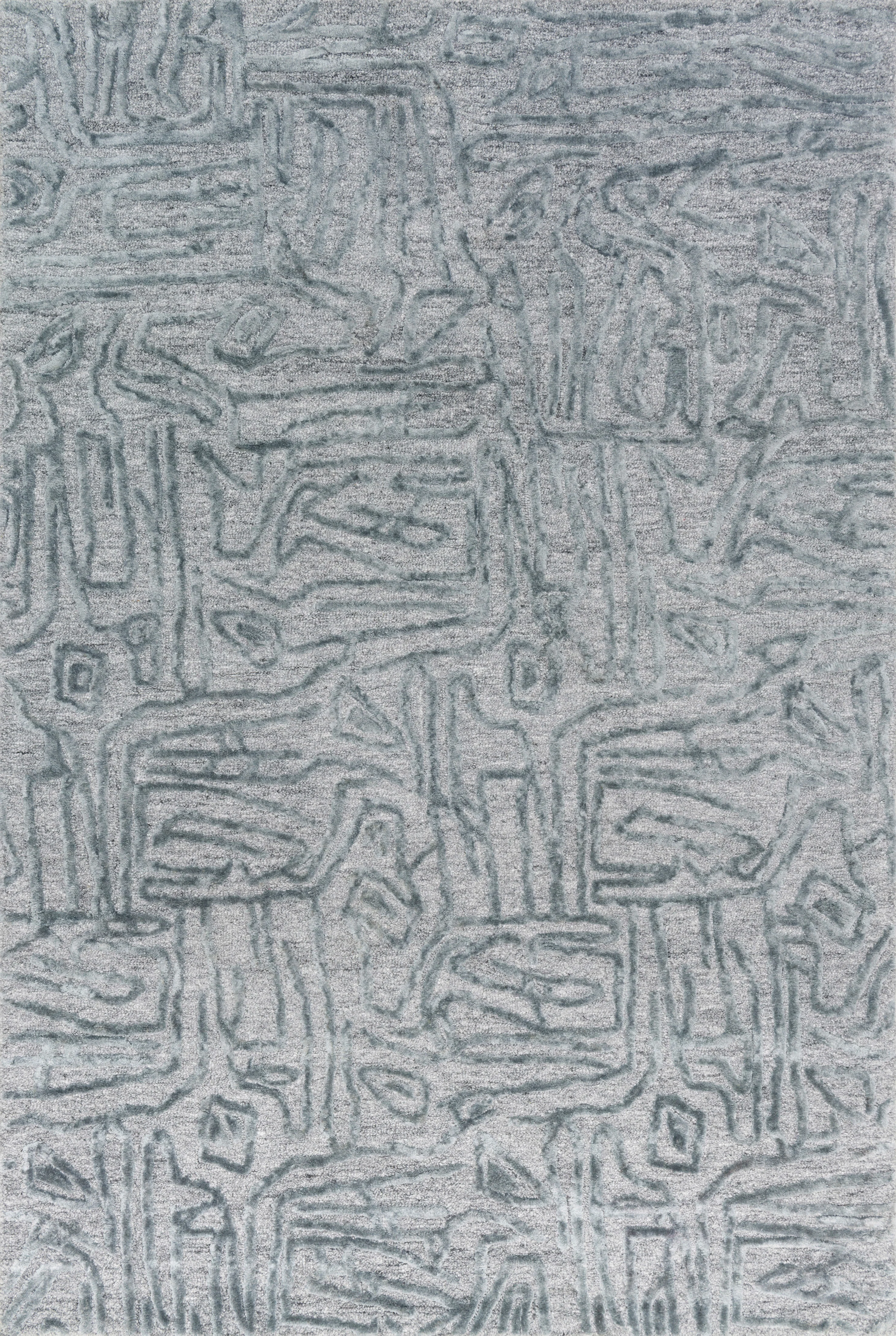 Loloi Rugs Juneau Collection Rug in Lt. Blue, Lt. Blue - 9'3