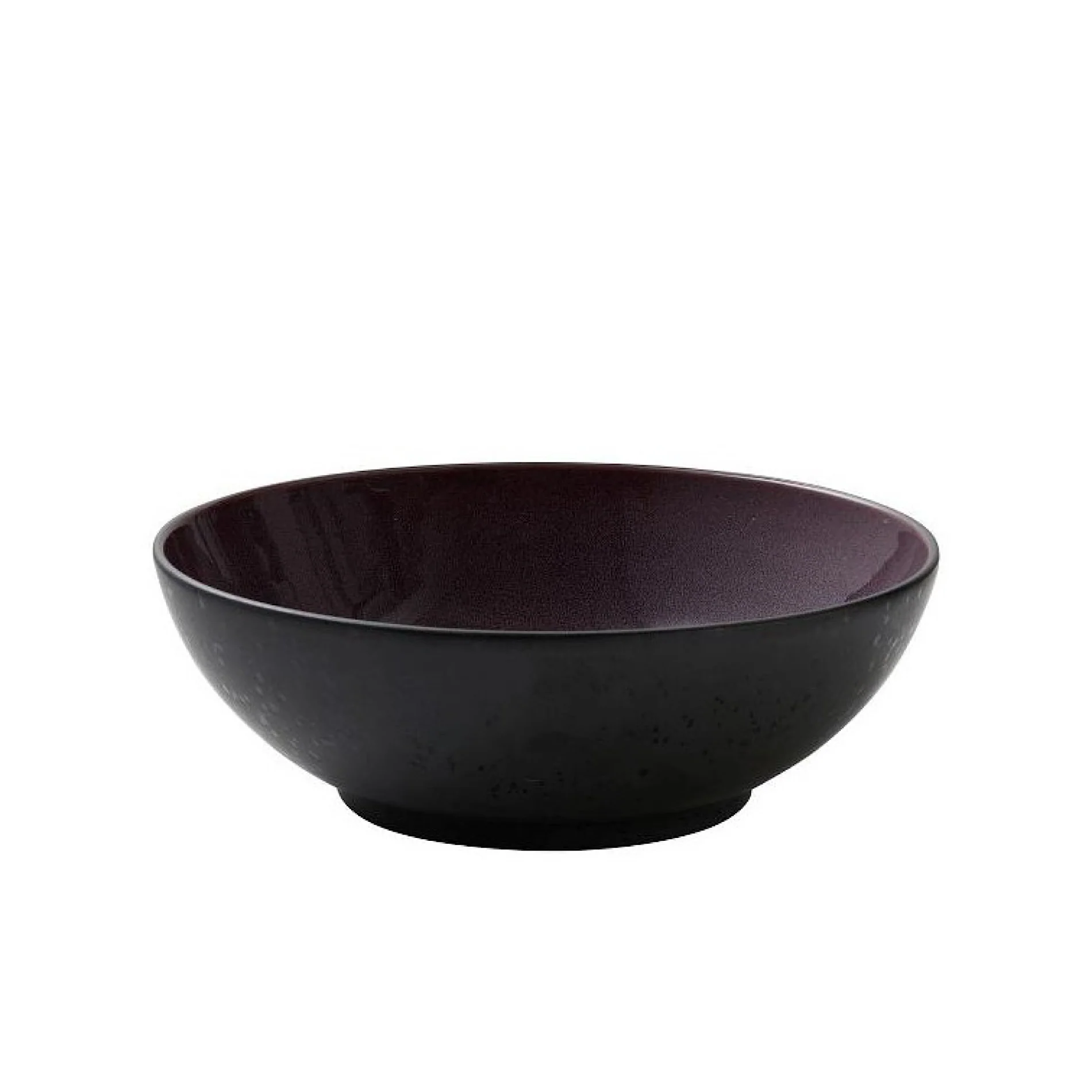 Stoneware Salad Bowl 30cm Black Lilac - Inhomebuy