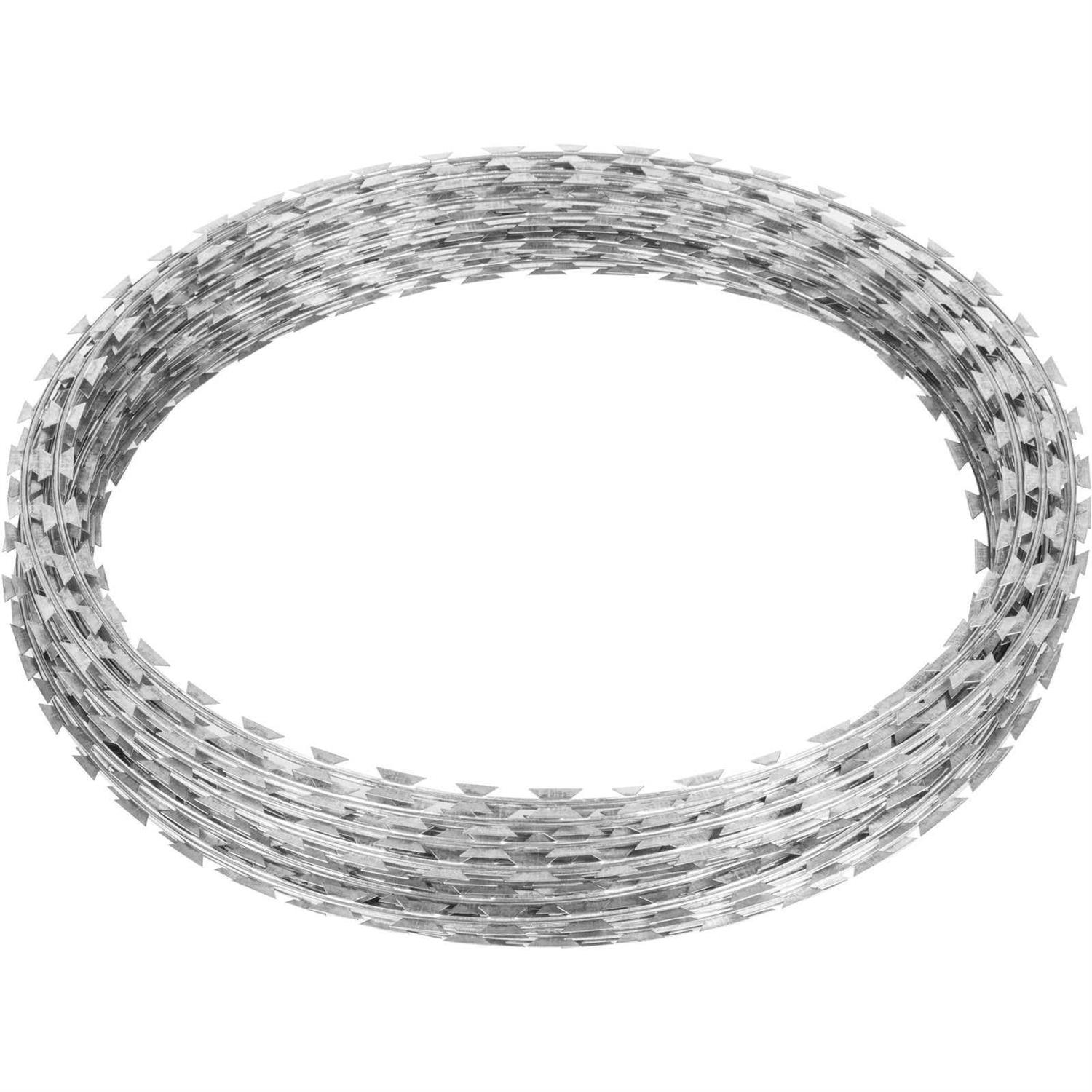 VEVOR Razor Wires Razor Barbed Wire Coils 49 ft Per Roll Razor Wire Fencing Razor Fence - Inhomebuy