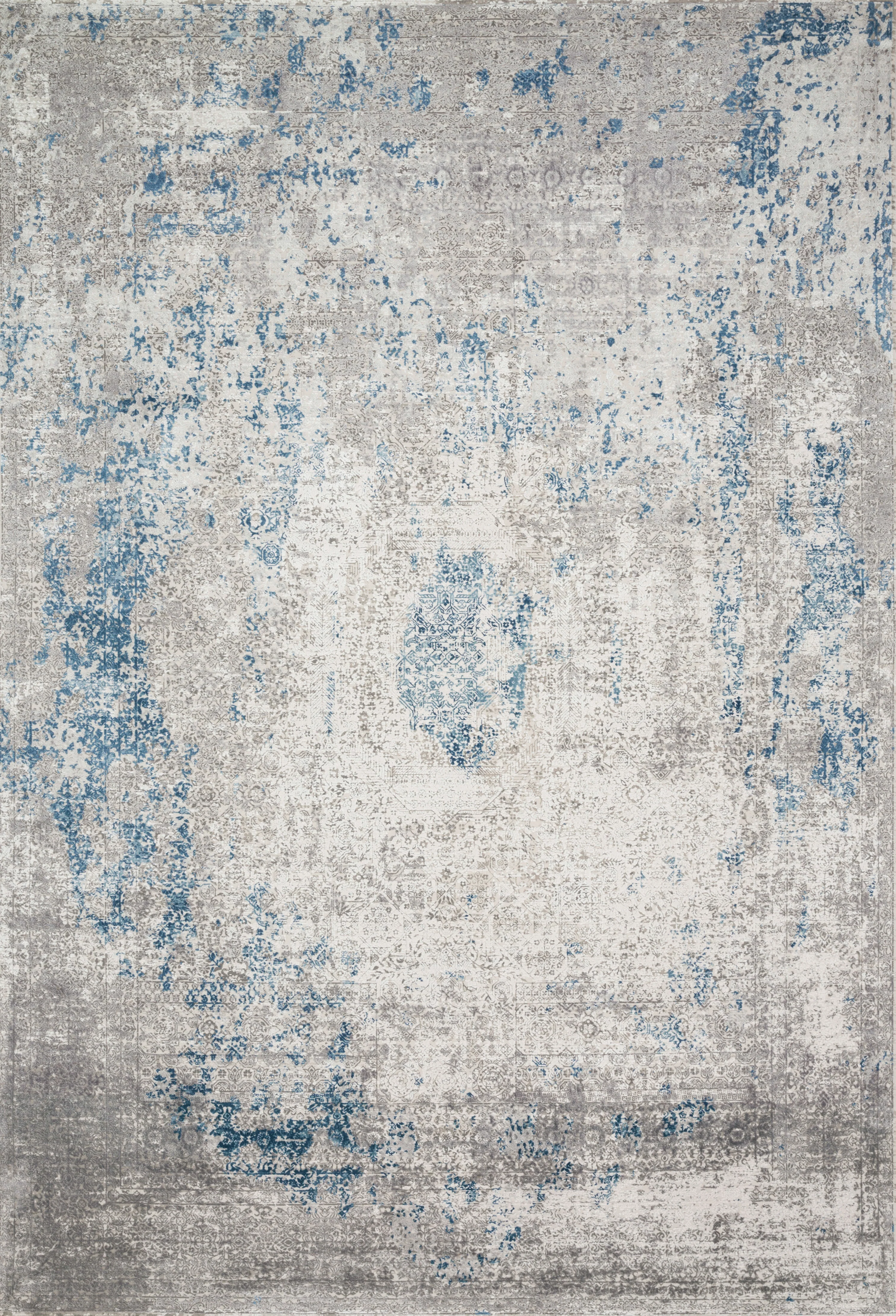 Loloi Rugs Sienne Collection Rug in Dove, Ocean - 6'7