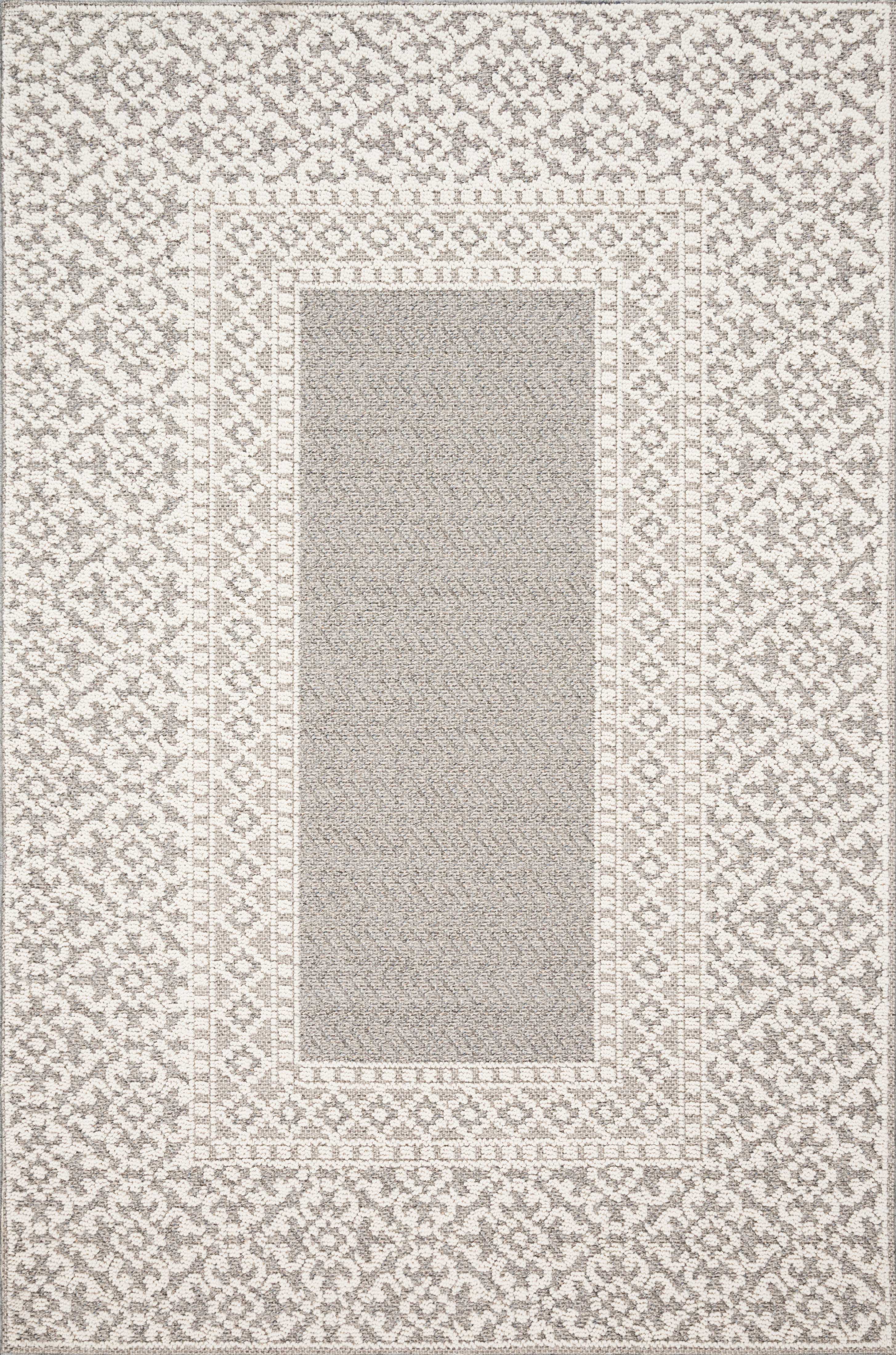 Loloi Rugs Cole Collection Rug in Grey, Ivory - 9'6