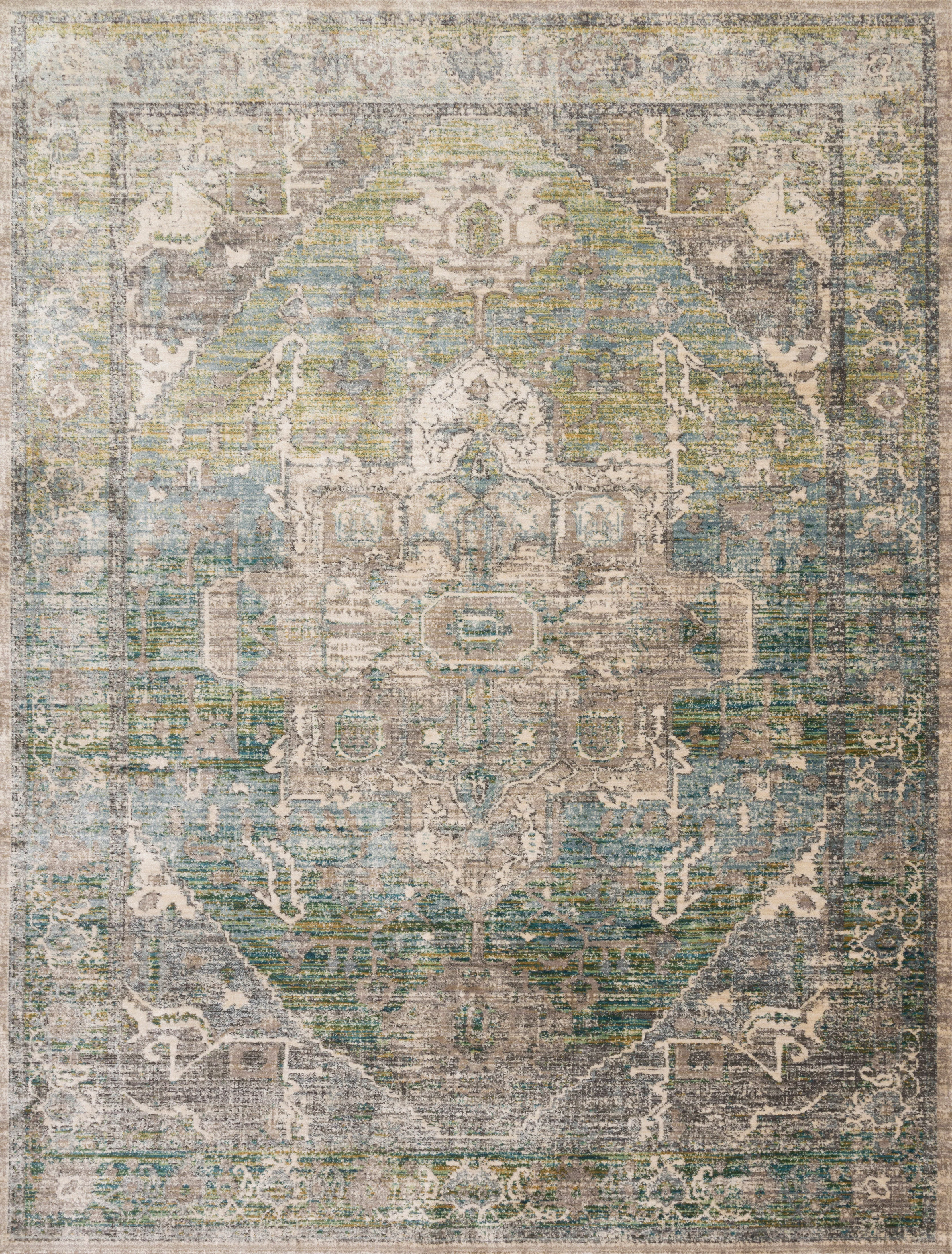 Loloi Rugs Javari Collection Rug in Grass, Ocean - 9'6
