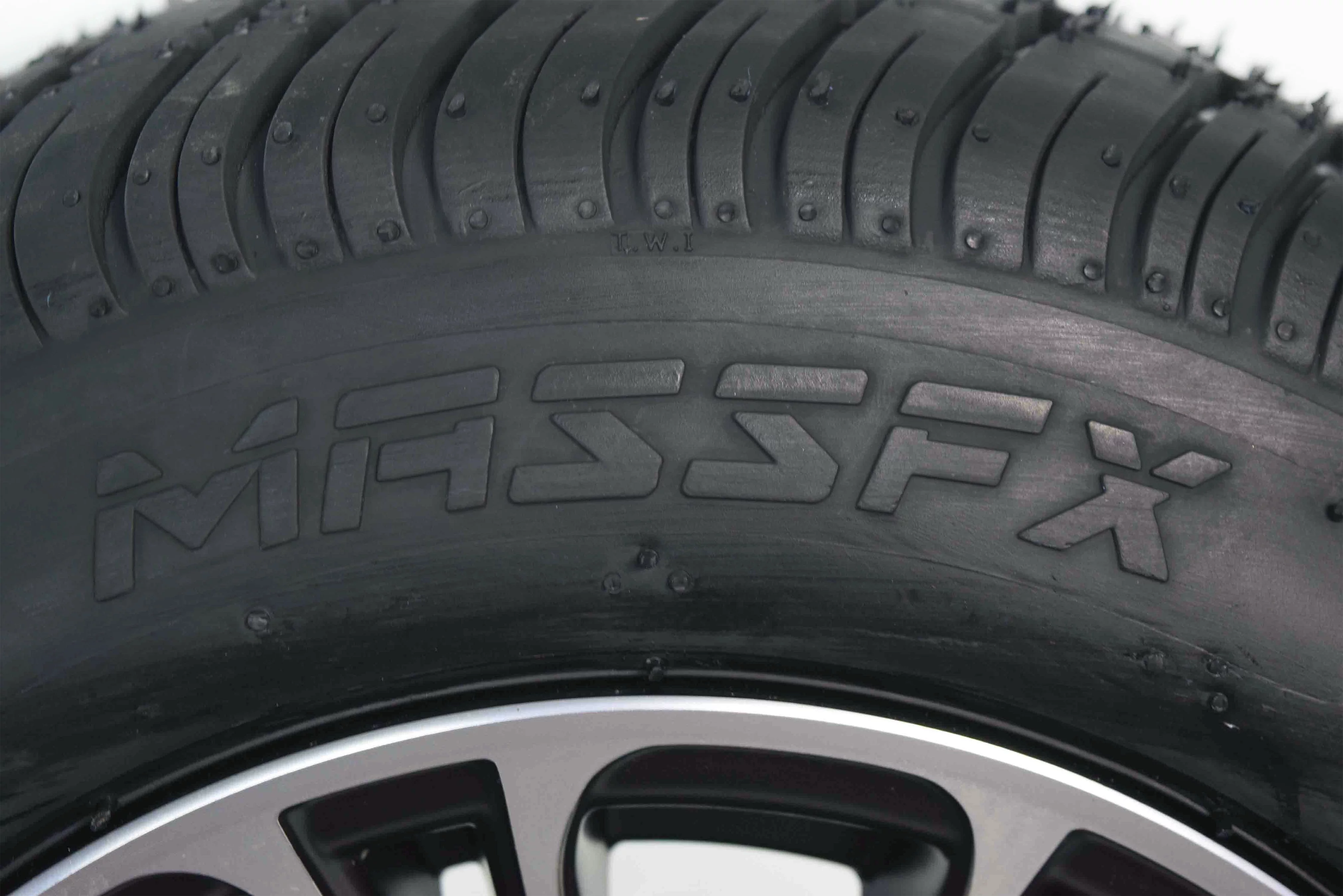 MASSFX 205/50-10 Golf Cart Turf Tire & Black Wheel Kit A238 10x7 4/101.6 (2 Pack) - Inhomebuy