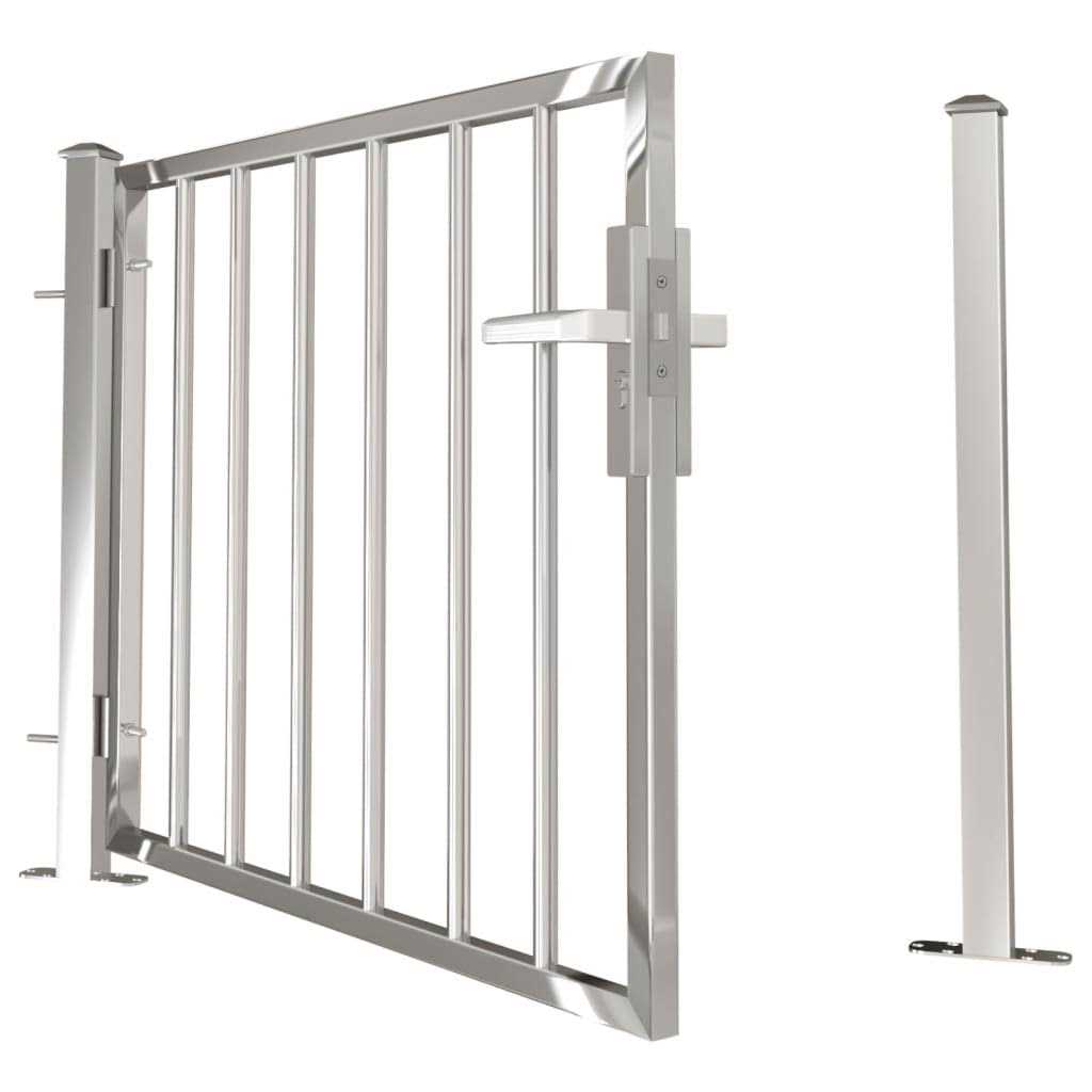 vidaXL Garden Gate 39.4×49.2 Stainless Steel - Inhomebuy