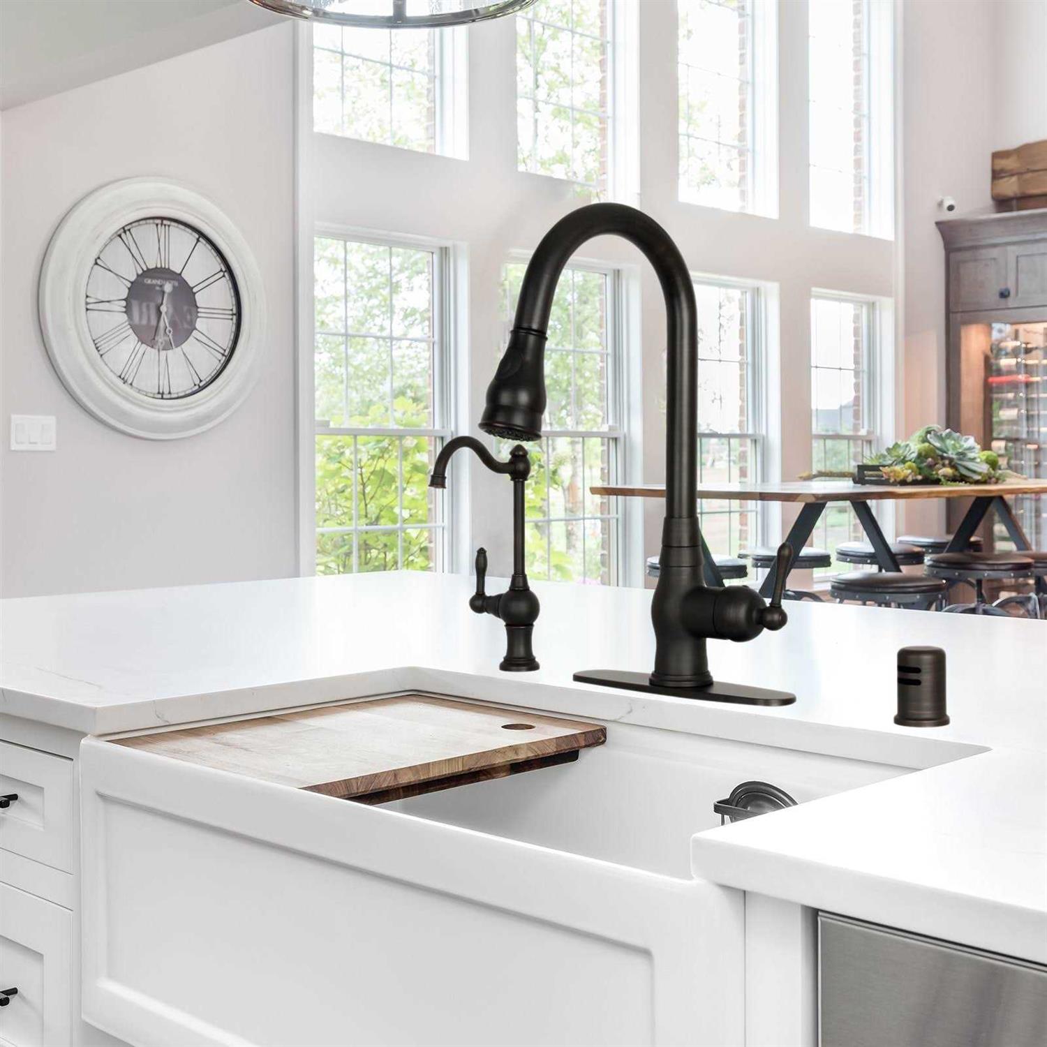 Nauxus Pot Filler Kitchen Faucet Wall-Mounted NX98288-BTG - Inhomebuy