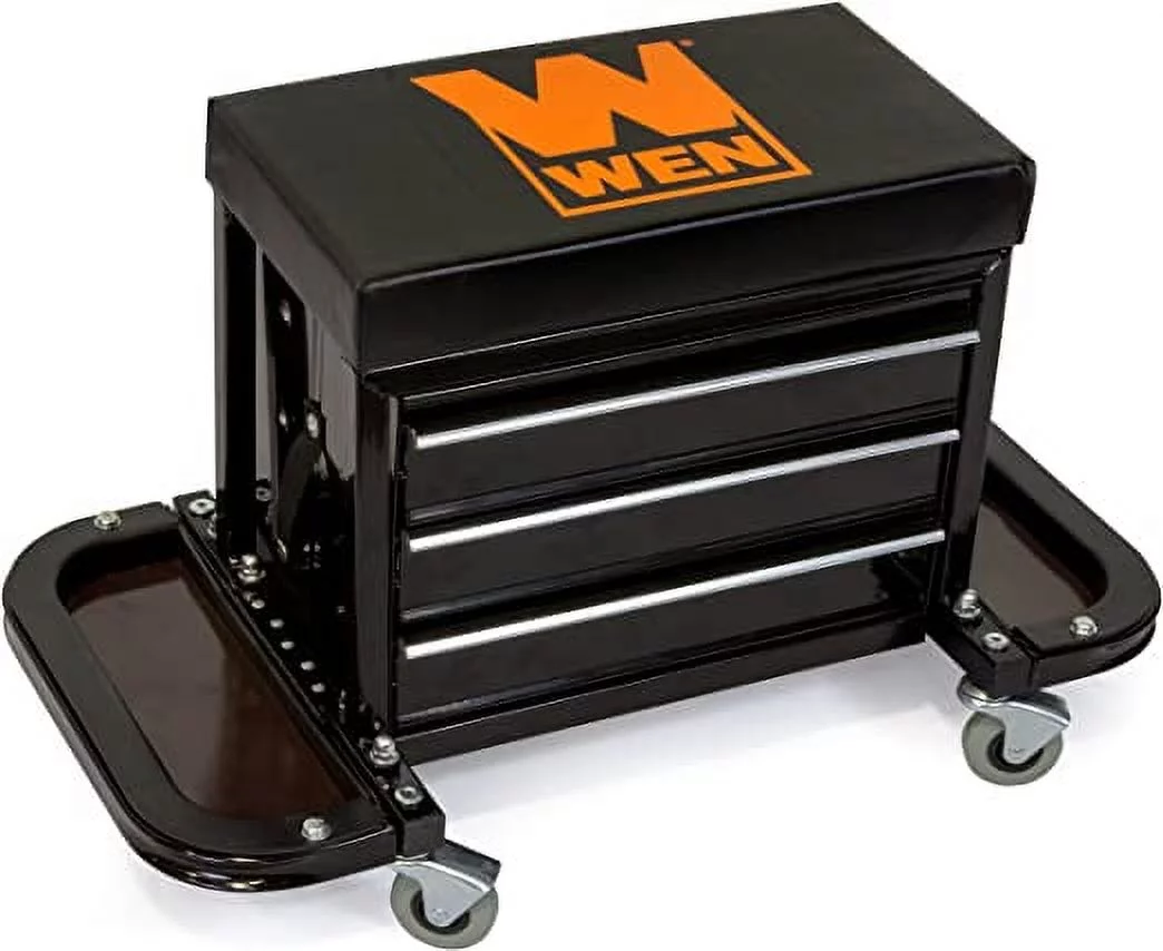 WEN 350-Pound Capacity Garage Glider Rolling Tool Chest Seat - Inhomebuy