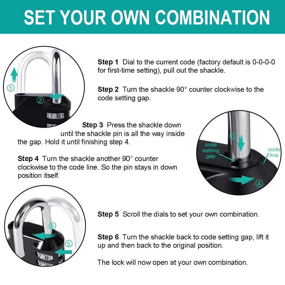 ZHEGE Combination Lock 2 Pack 4 Digit Padlock for School Gym - Inhomebuy