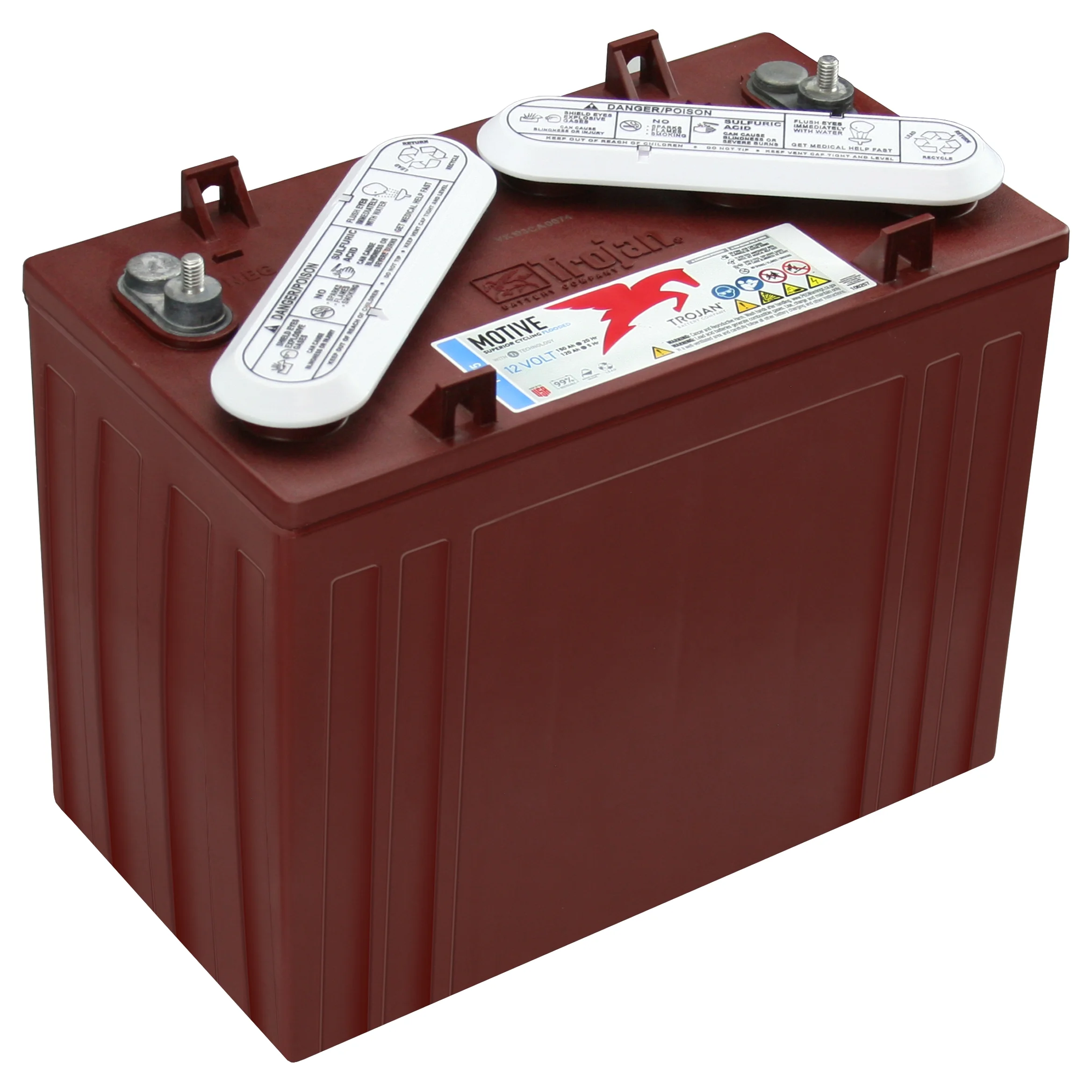 Trojan T-1275 12V 150Ah Flooded Lead Acid GC12 Deep Cycle Battery x2 - Inhomebuy