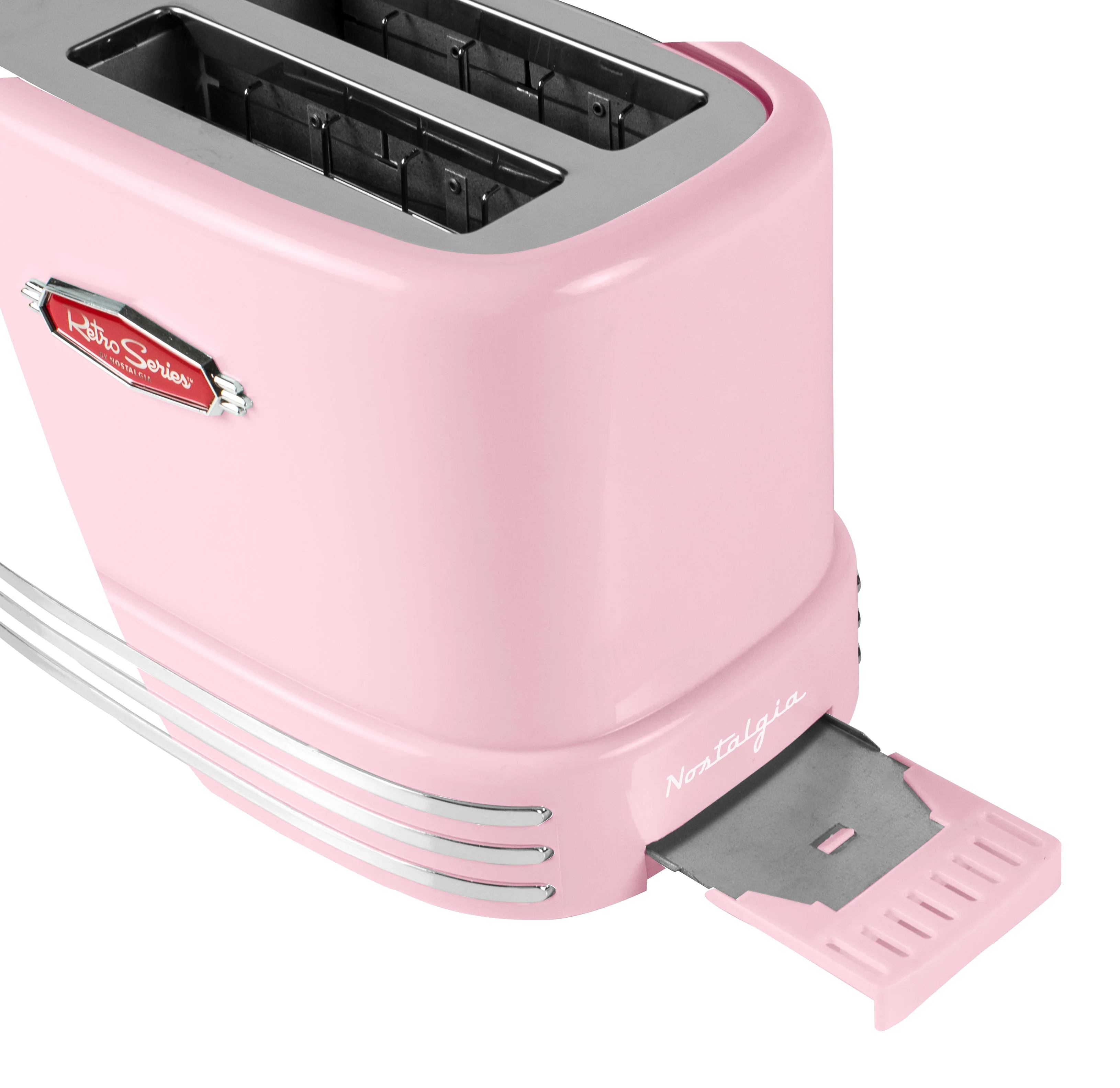 Retro 2-Slice Toaster, Pink - Inhomebuy