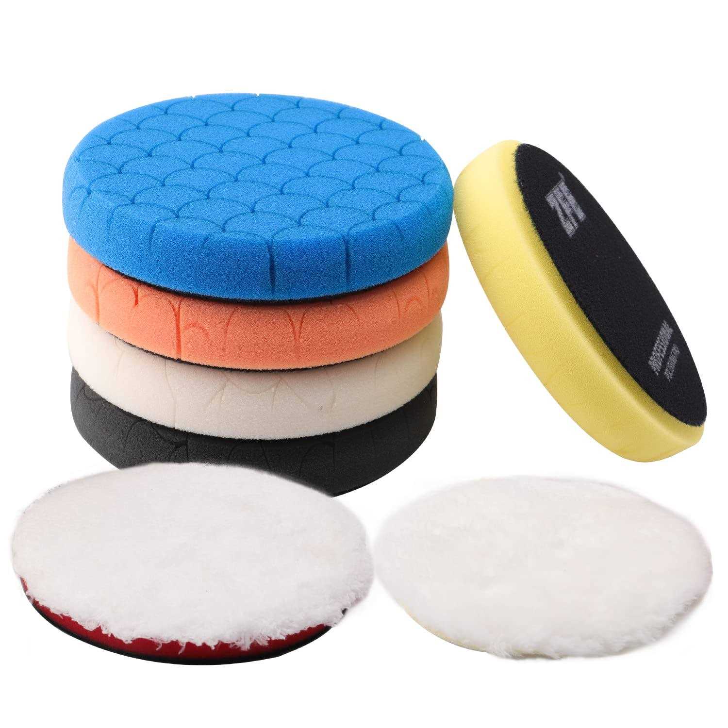 ZFE Buffing Polishing Pads Backing Plate Buffing Pads Polishing Pad Kit for Car - Inhomebuy