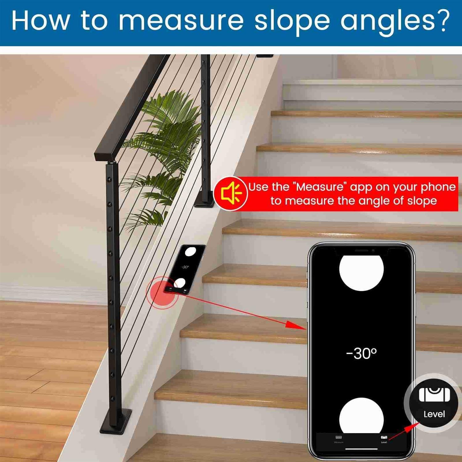 Muzata 10ft Staircase Handrail Black Pipe Handrail Staircase Steps Hand Rail for Indoor Stairs 440LBS Load Capacity Wall Mount Support Galvanized - Inhomebuy