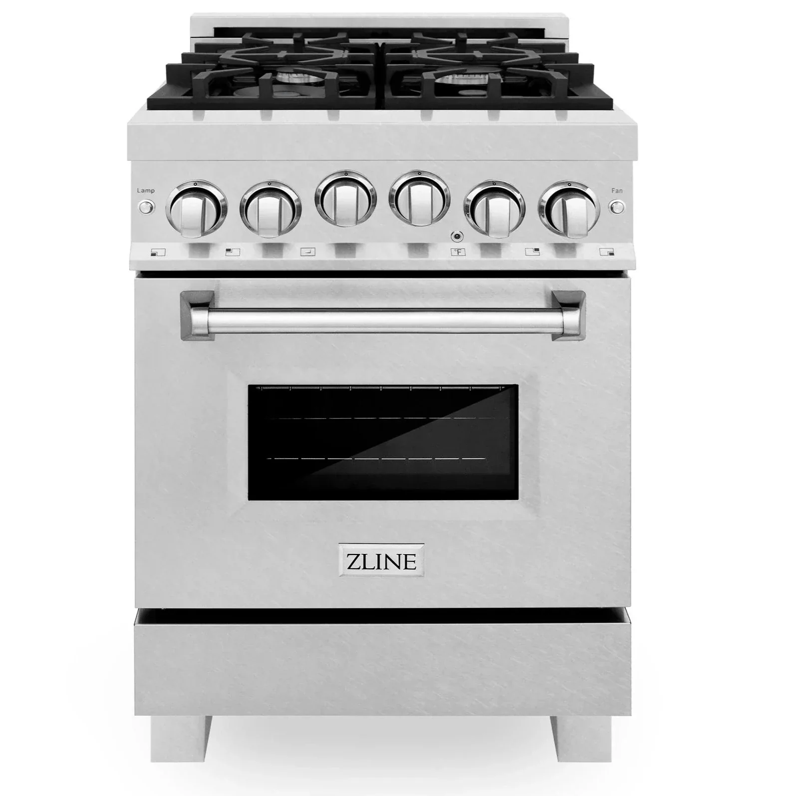 ZLINE 24 In. Professional Gas Range In Stainless Steel With DuraSnow® Stainless Steel Door, RG-SN-24 - Inhomebuy