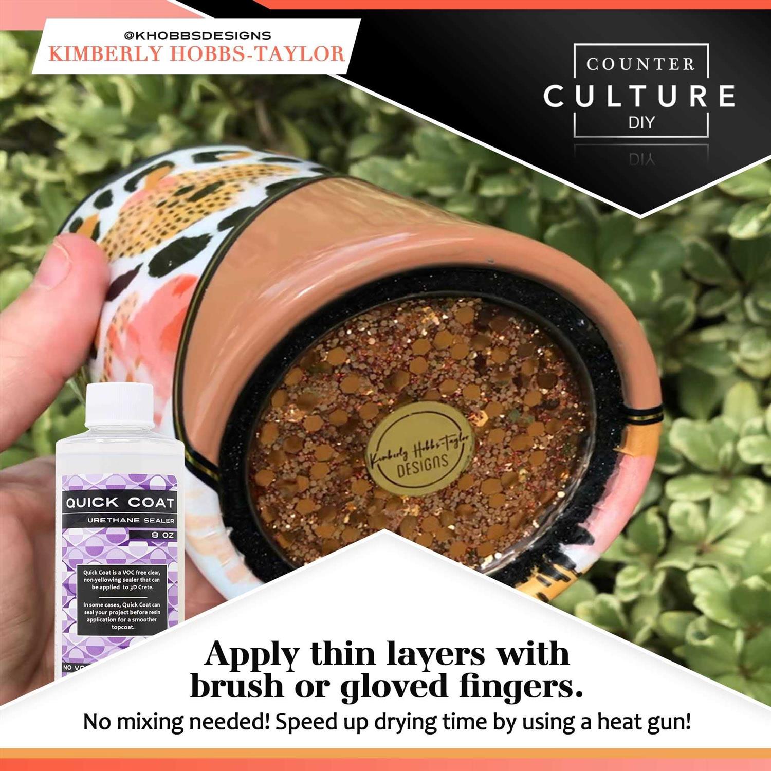 Counter Culture DIY Clear Quick Coat Sealer for Resin Art Bottle - Inhomebuy