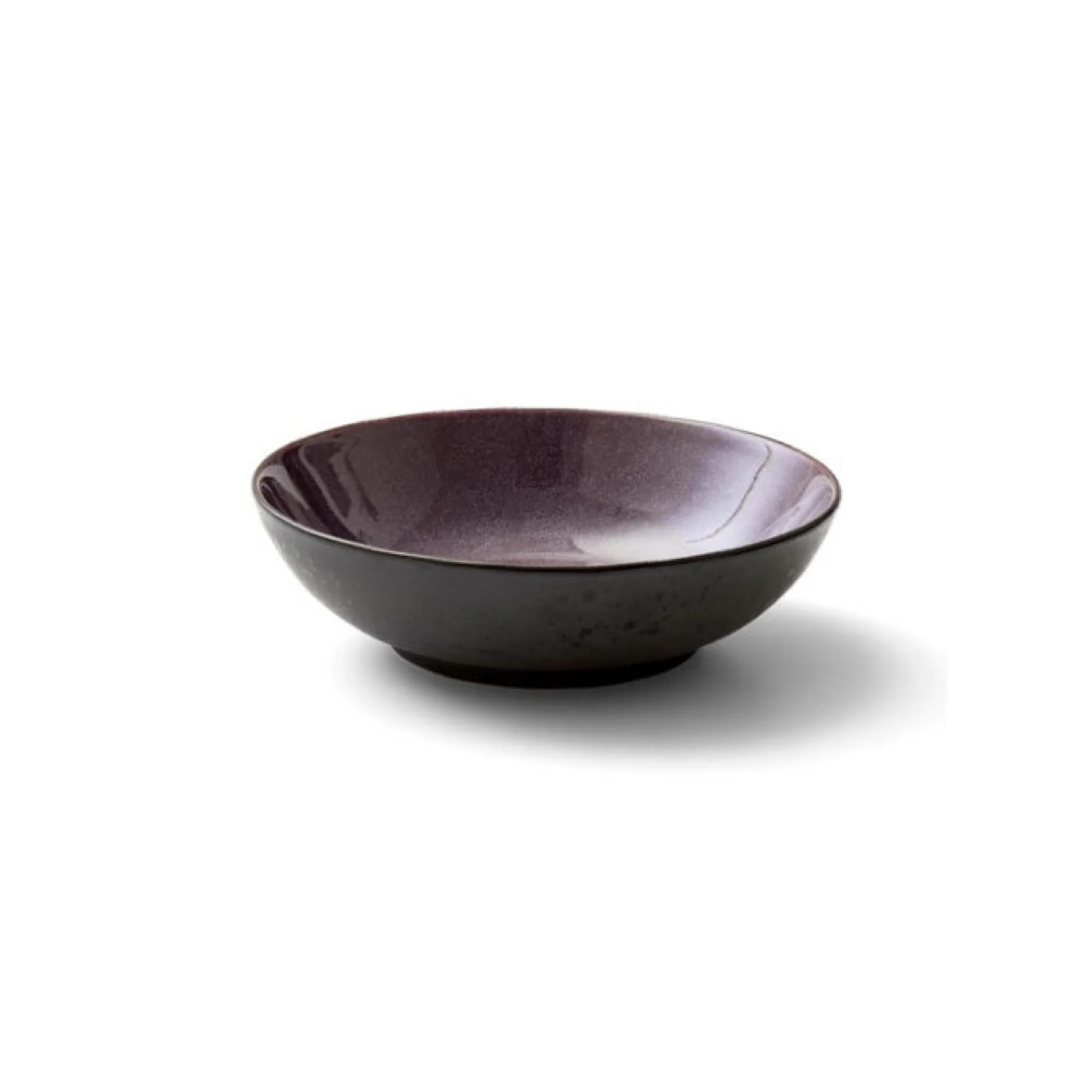 Stoneware Salad Bowl 30cm Black Lilac - Inhomebuy