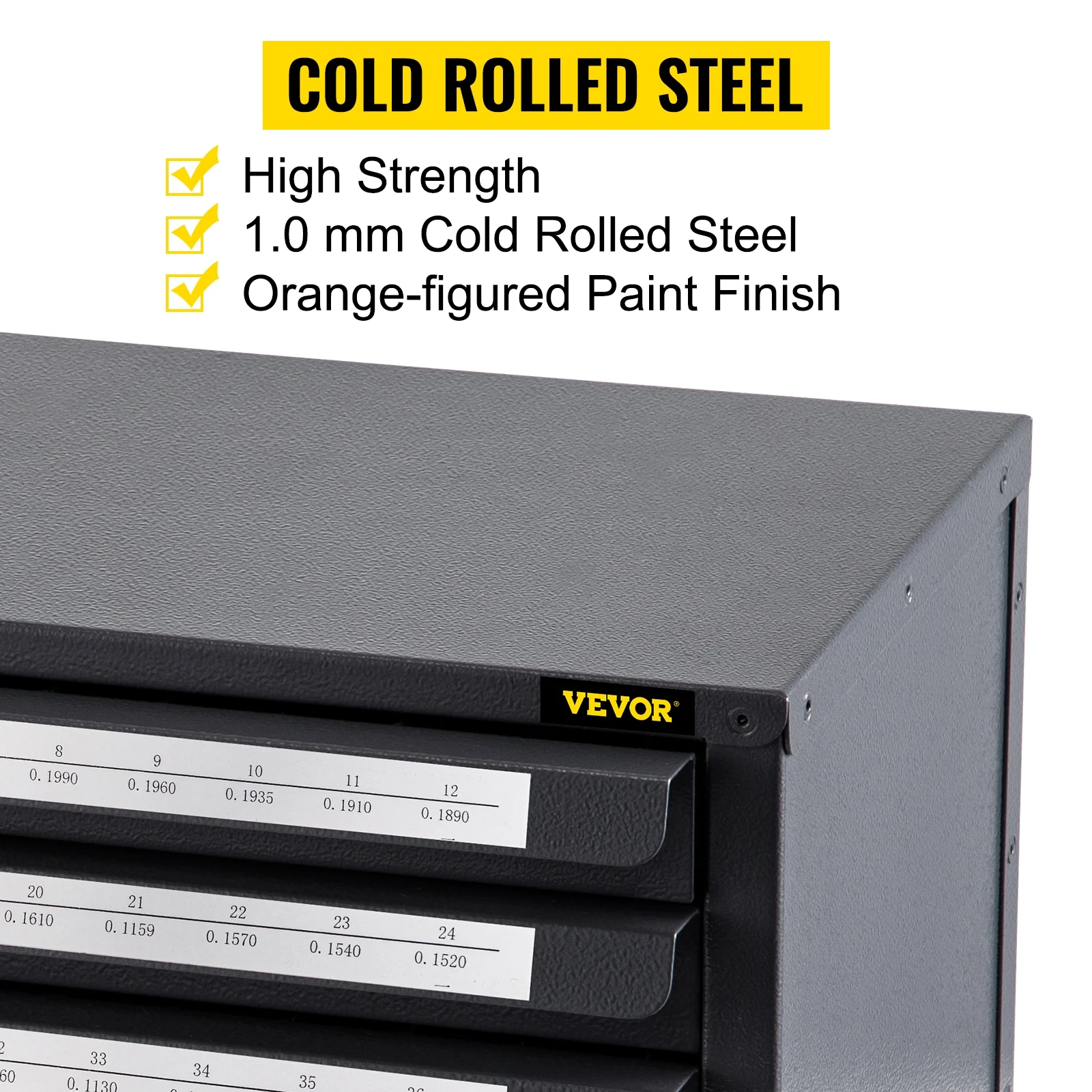 VEVOR Drill Bit Dispenser Cabinet, Five-Drawer Drill Bit Dispenser, 1/2