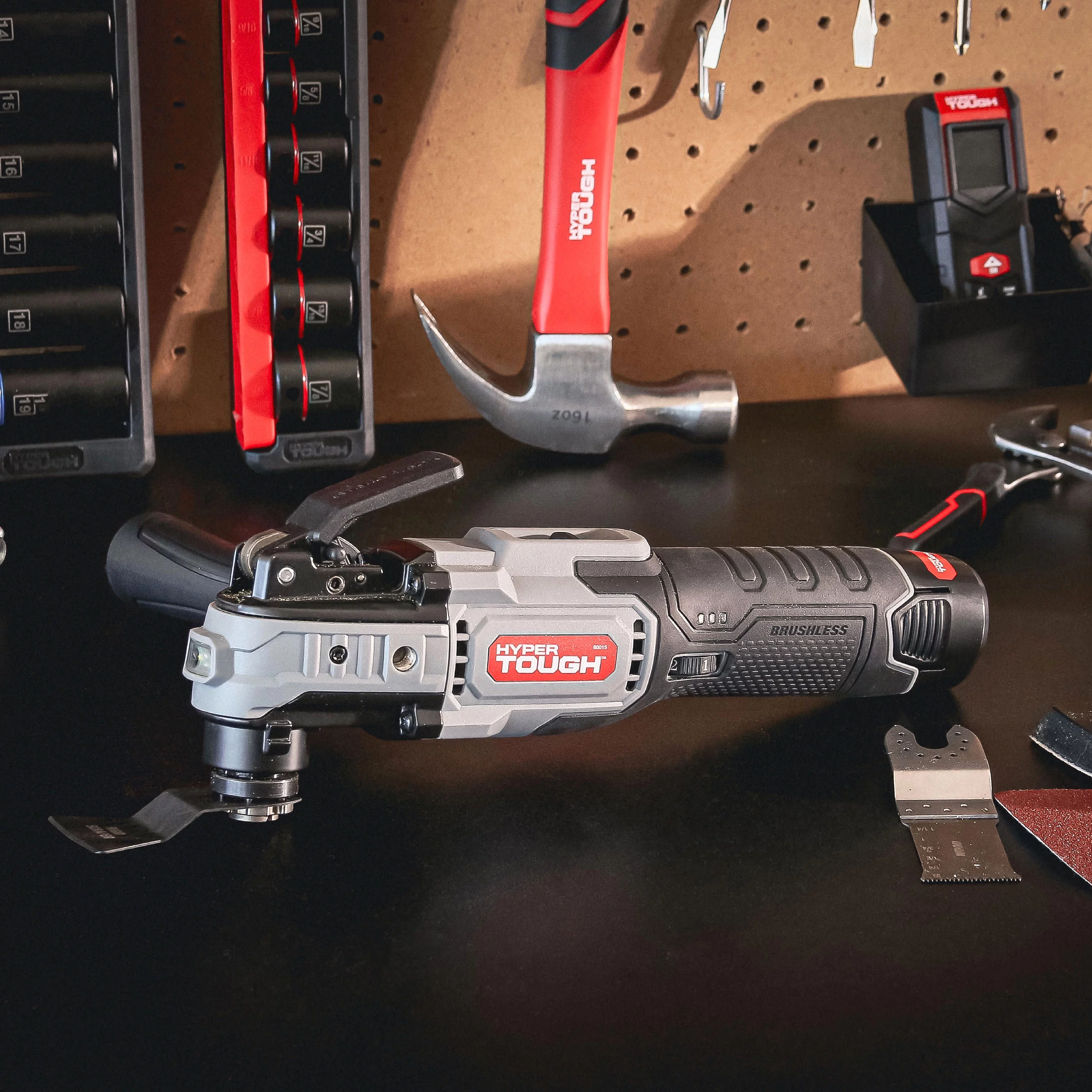 Hyper Tough 12V Max Lithium-Ion Brushless Oscillating Multi-Tool with 1.5Ah Battery and Charger, 80015 - Inhomebuy
