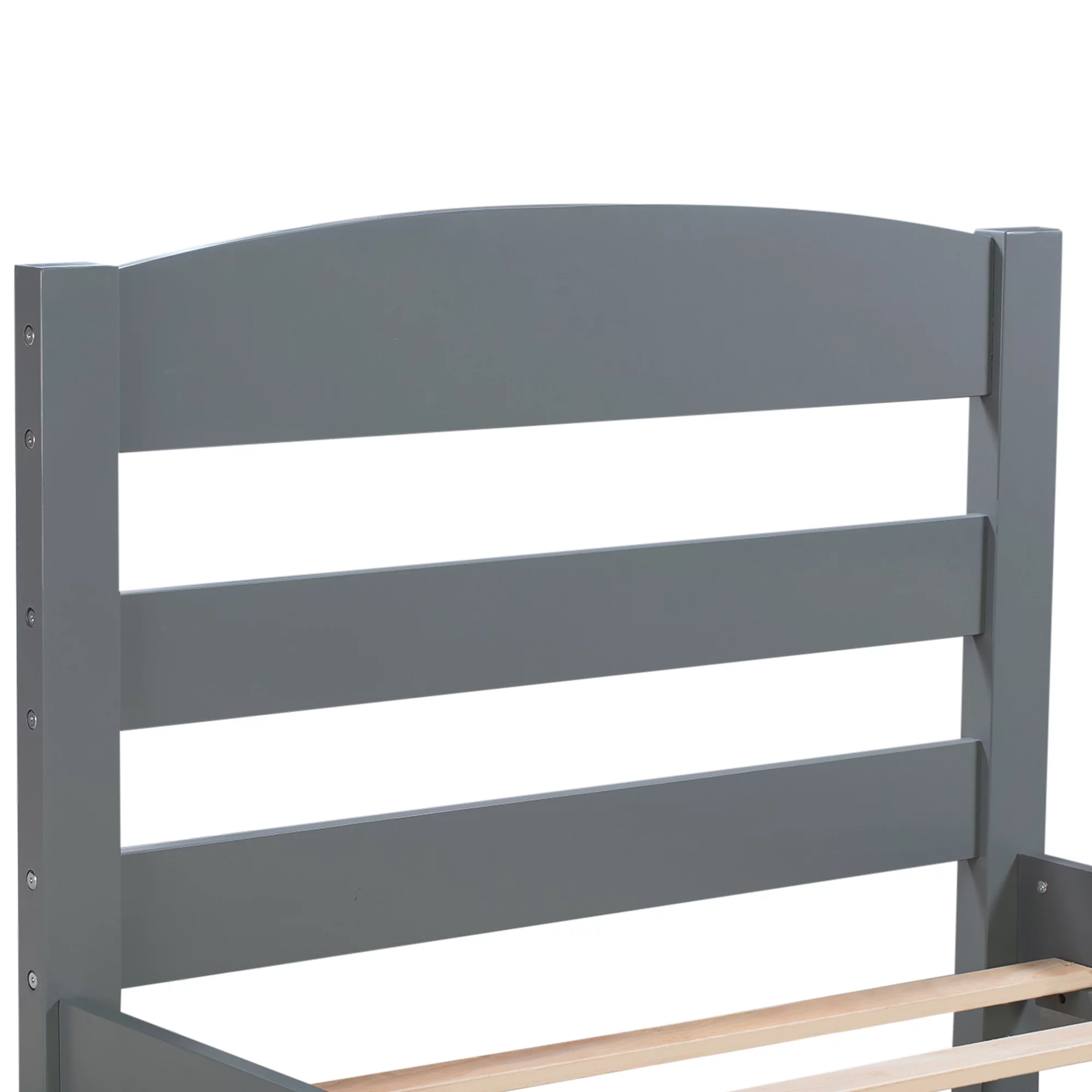 Twin Bed for Kids with Storage Drawer, Upgrade Pine Wood Bed Frame with Headboard and Footboard, Modern Kids Bed Furniture for Bedroom, Holds 275 lb, No Box Spring Needed, White - Inhomebuy