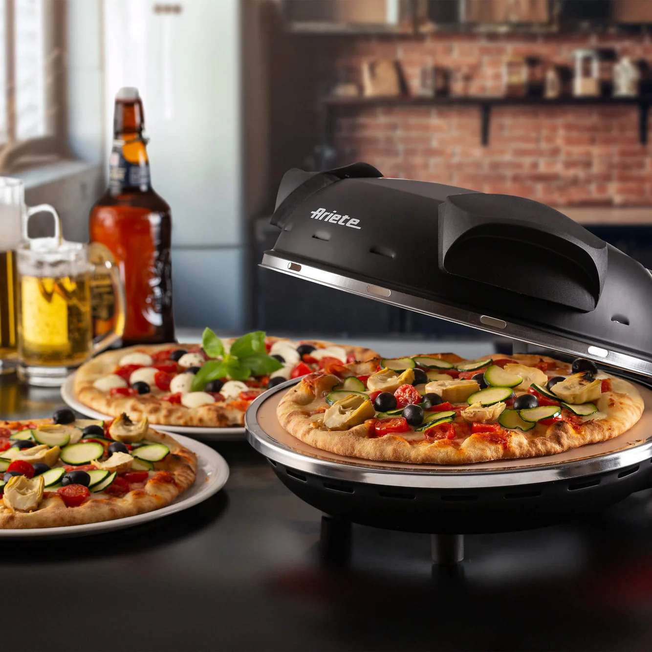 Pizza Oven for Homemade Pizza Black - Inhomebuy