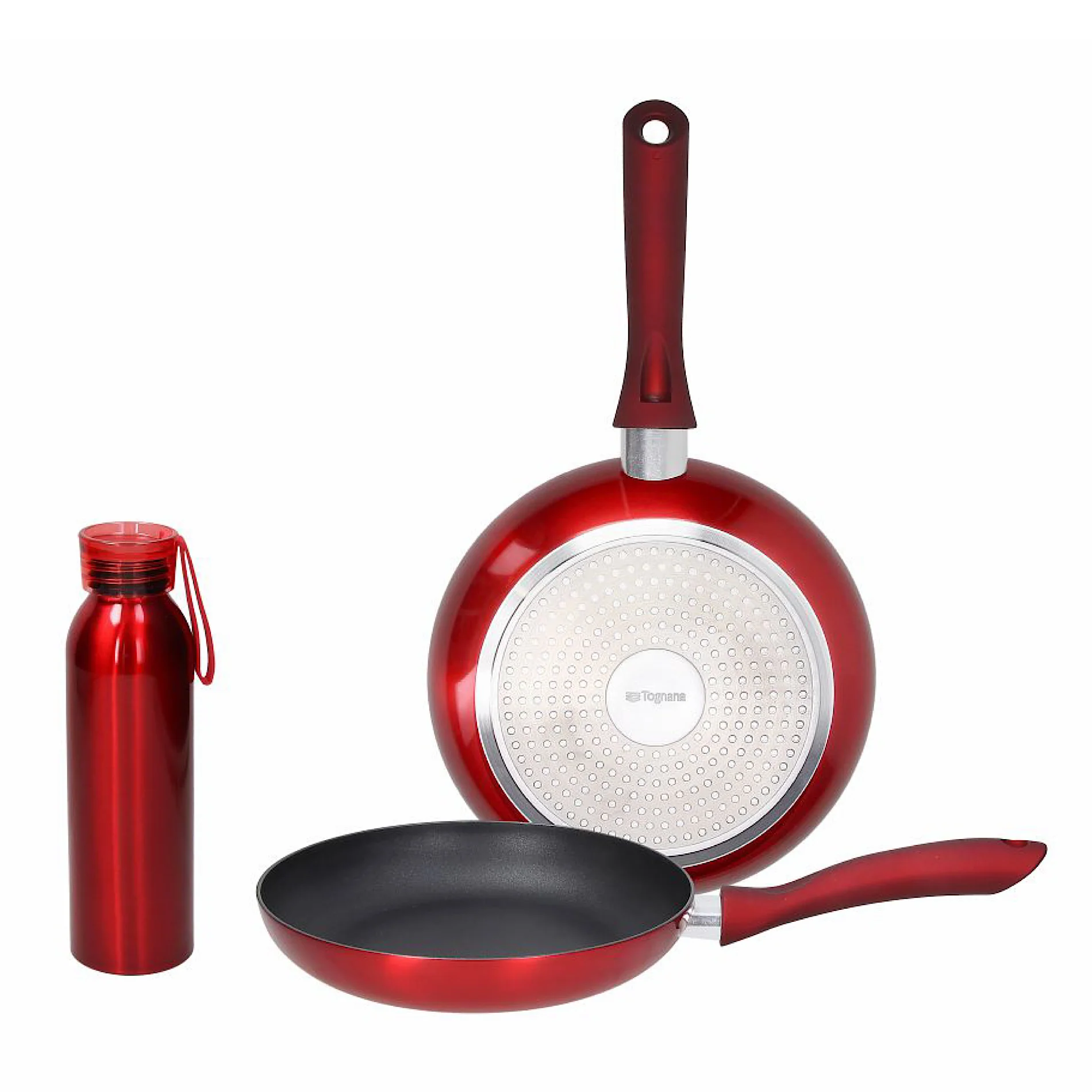 Grancuci Shiny Red Line set 24-28cm With Aluminium Bottle - Inhomebuy