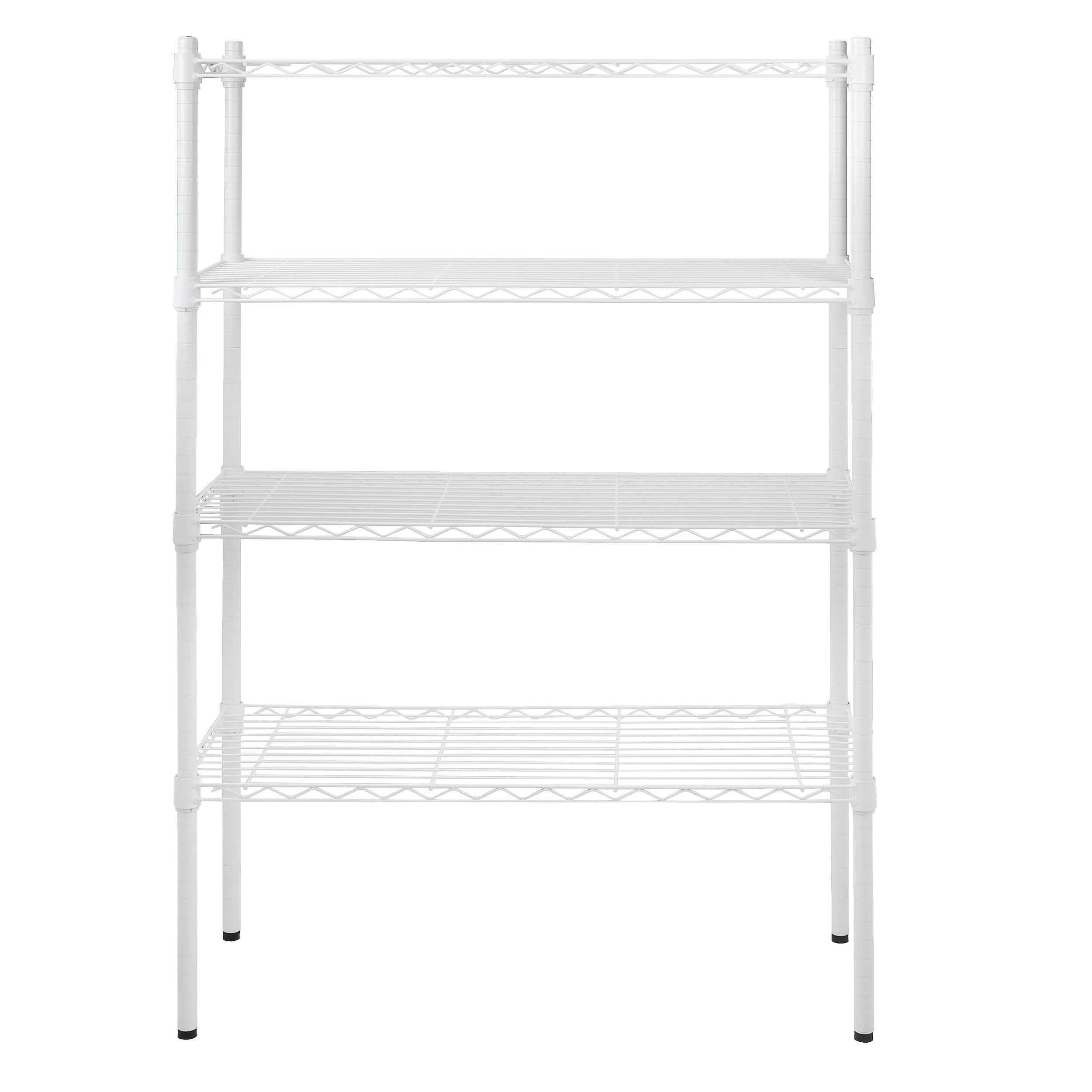 Hyper Tough 4-Tier Wire Shelf Unit, White, Garage Storage, Storage Rack, Adult - Inhomebuy