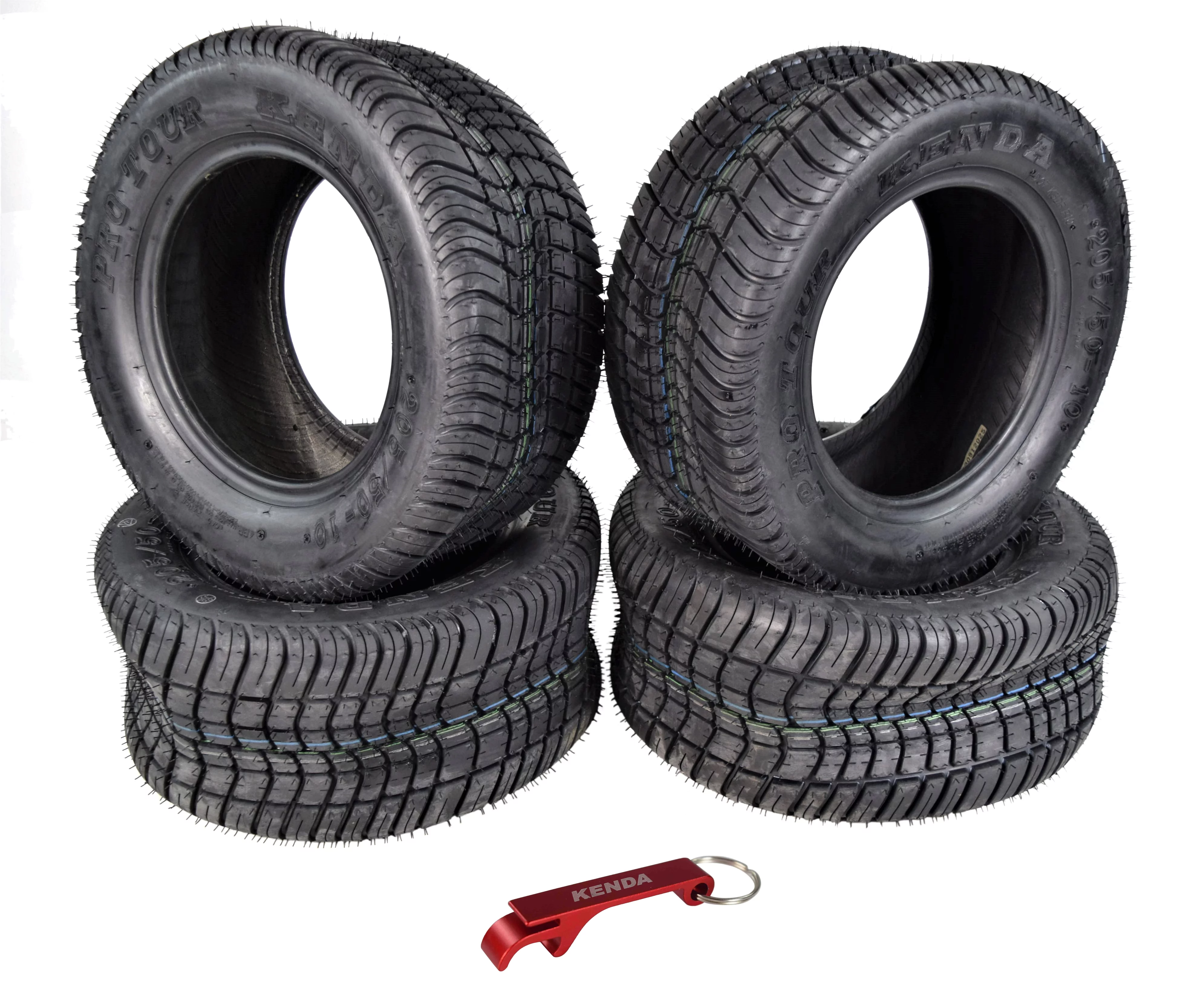Kenda 277010N4 205/50-10 Pro Tour 4 Ply Tubeless Golf Cart Tires 4 Pack - Inhomebuy