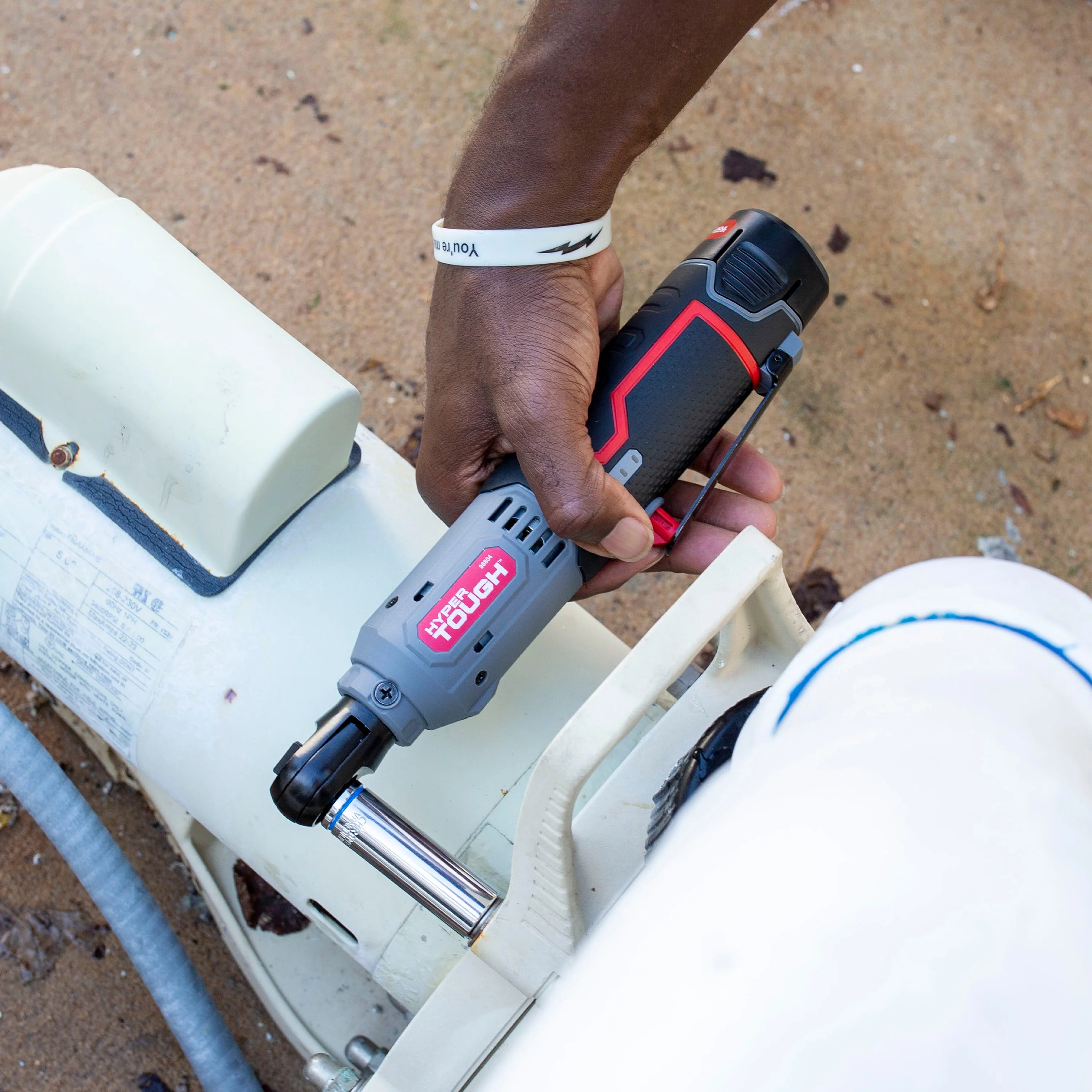 Hyper Tough 12V Max* Lithium-Ion Cordless 3/8-Inch Ratchet with 1.5Ah Battery and Charger, 98804 - Inhomebuy