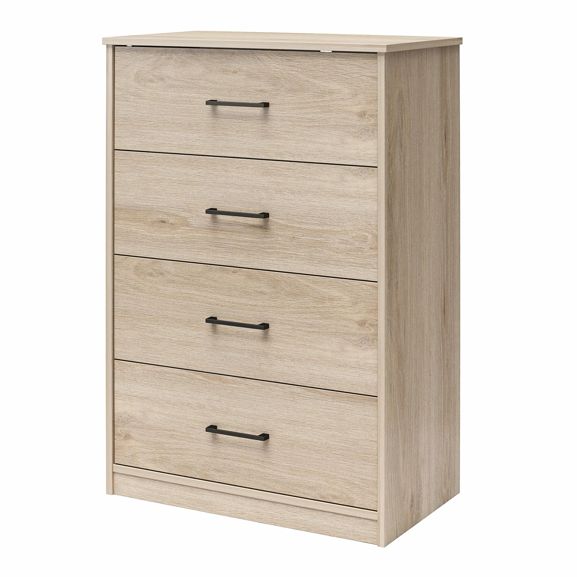 Ameriwood Home BrEZ Build Pearce 4 Drawer Dresser, Black Oak - Inhomebuy