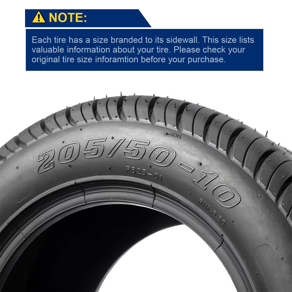 MaxAuto Golf Cart Tires 205/50-10 205x50-10 Low Profile, 4Pcs - Inhomebuy