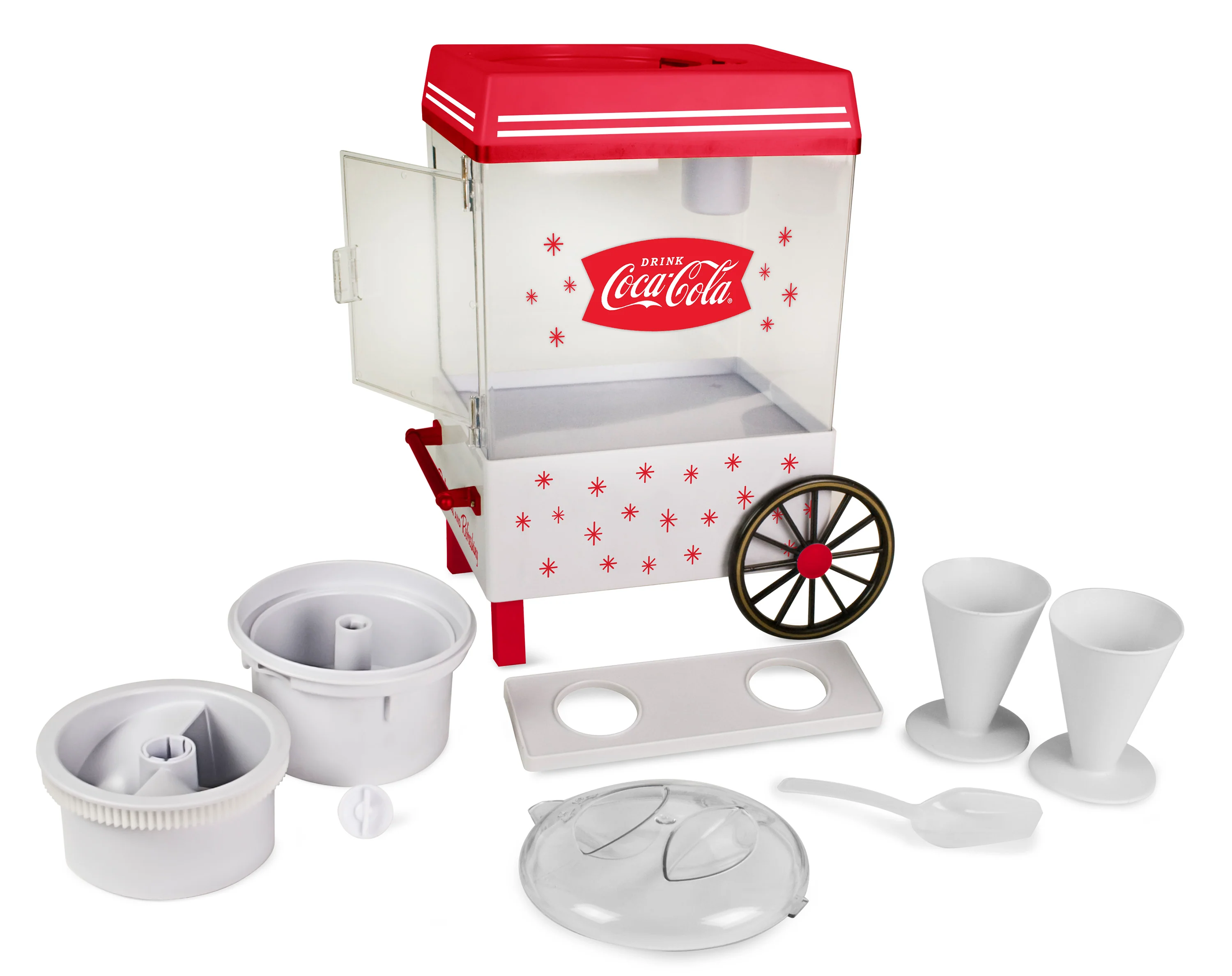 Coca-Cola Countertop Snow Cone Maker, White/Red - Inhomebuy
