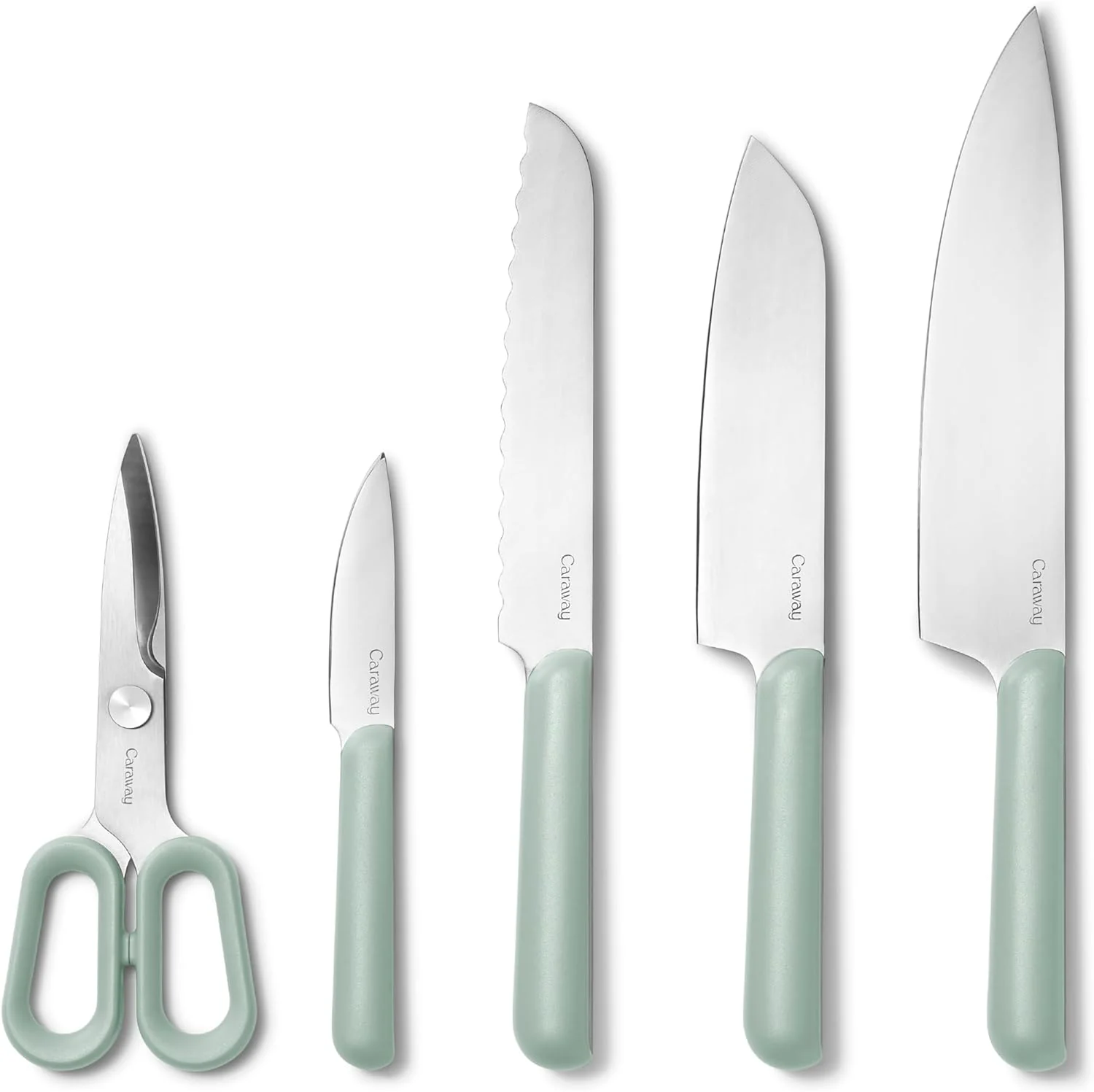 Caraway German Stainless Steel Knife Set in Mist - Inhomebuy