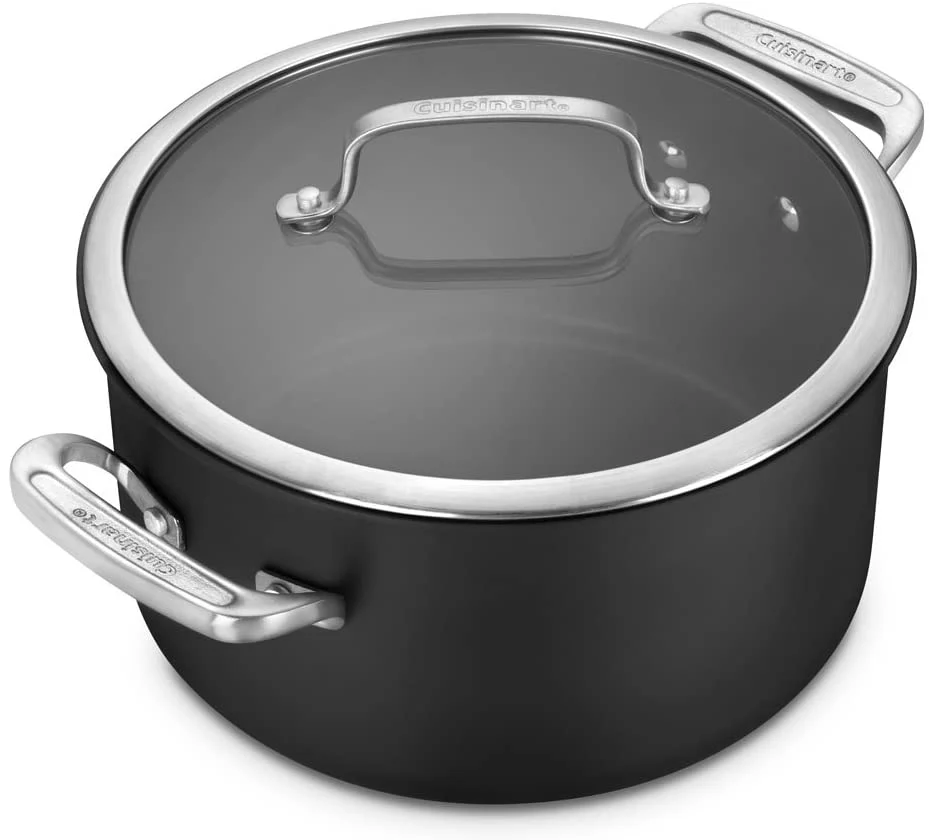 Cuisinart 6-qt Stock Pot anodized w/ glass lid | DSI66-24C - Inhomebuy