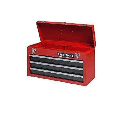 Craftsman 3-Drawer Metal Portable Chest Toolbox Red - Inhomebuy