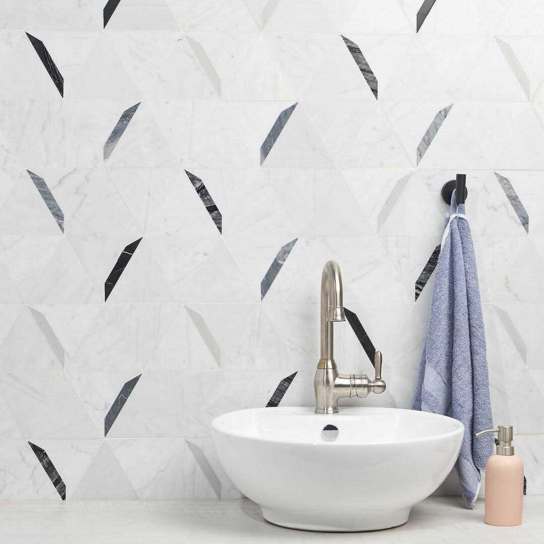 Zandara 5 x 6 Marble Novelty Mosaic Wall & Floor Tile Ivy Hill Tile - Inhomebuy