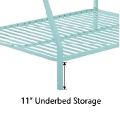 Amolife Twin Over Full Metal Bunk Bed with Removable Stairs, Fullength Guardrail, Black - Inhomebuy