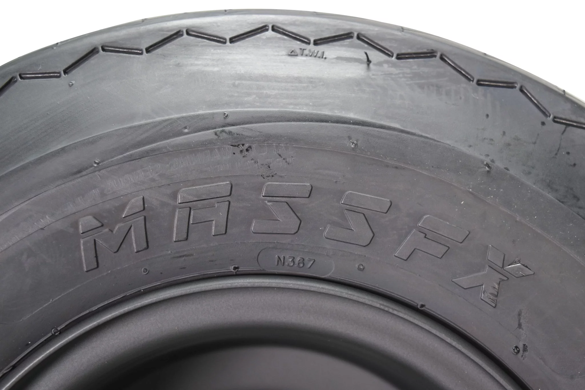 MASSFX 18x8.5-8 Golf Cart, Turf, Lawn & Garden Tire 4 Ply & 4/4 Matt Black Wheel Assembled Kit 18x8.5x8 - Inhomebuy