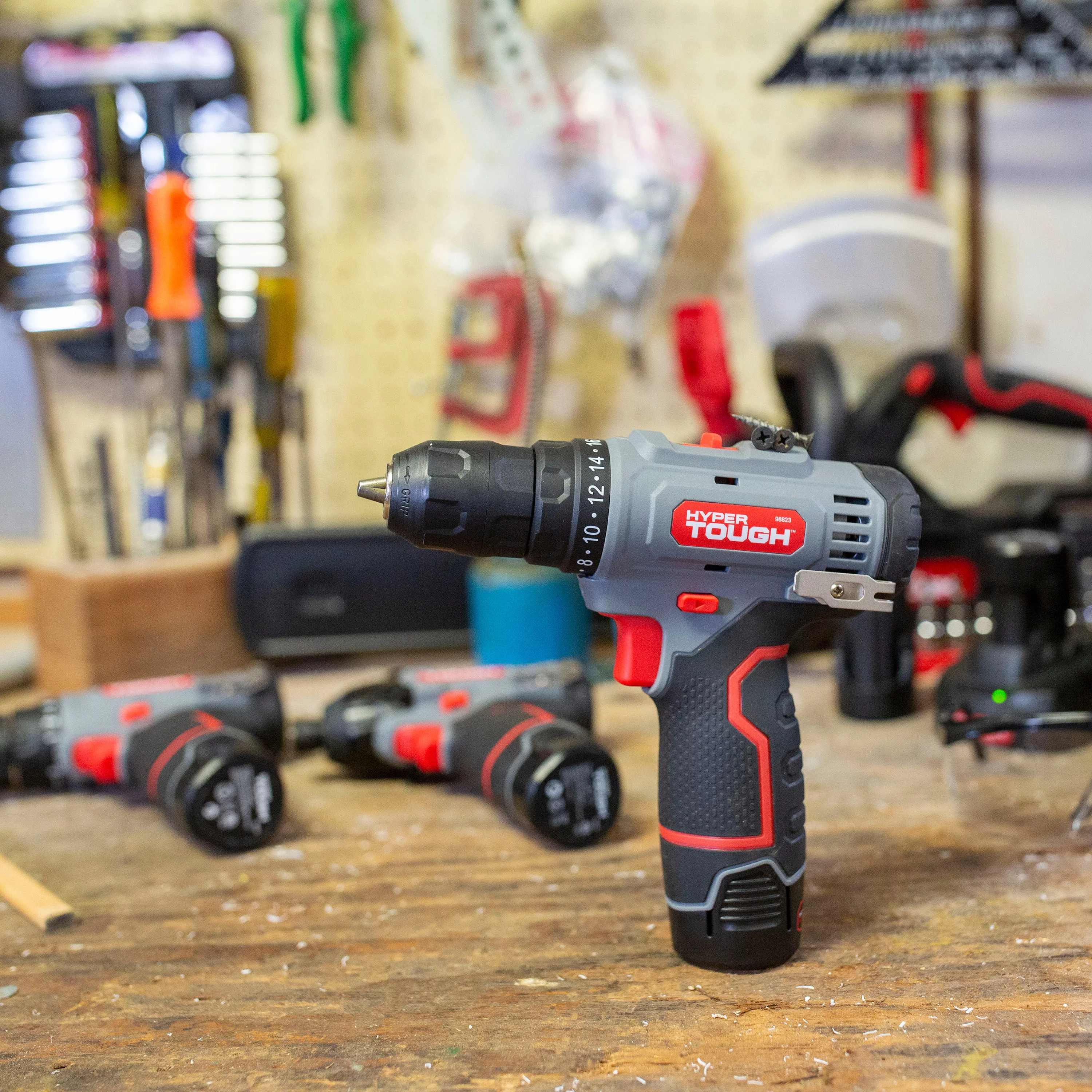 Hyper Tough 12V Max Lithium-Ion Cordless 2-Speed Drill Driver with 1.5Ah Battery and Charger, Model 98823 - Inhomebuy